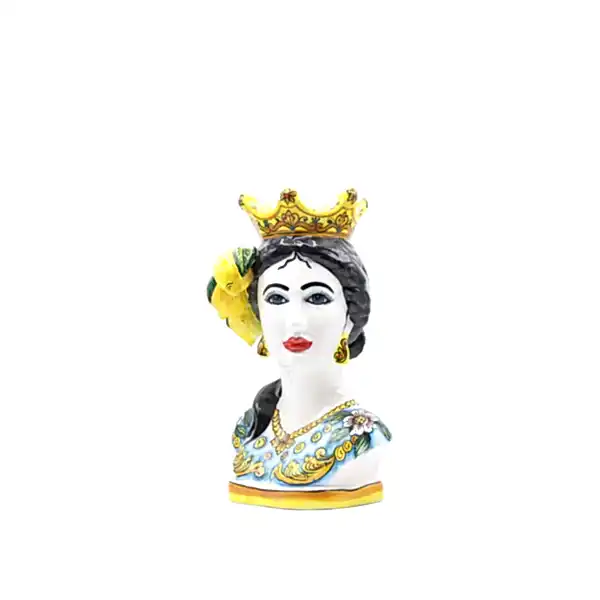 Moor Dekoratif Desenli Büst Heykel