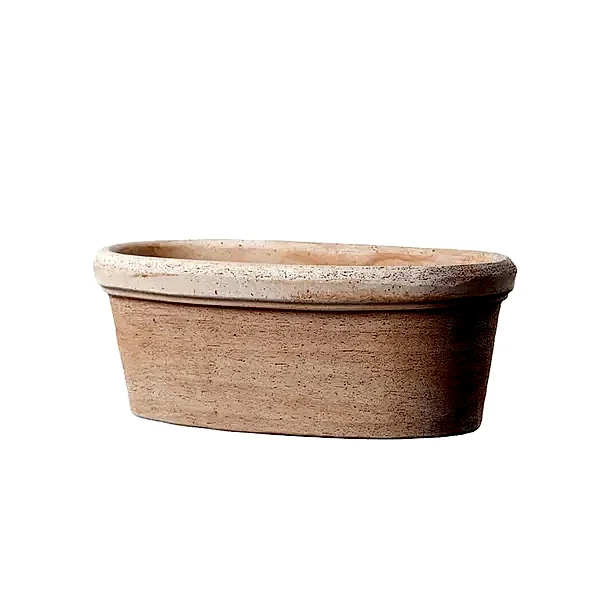 Ovale Etrusco Toprak Saksı Terracota