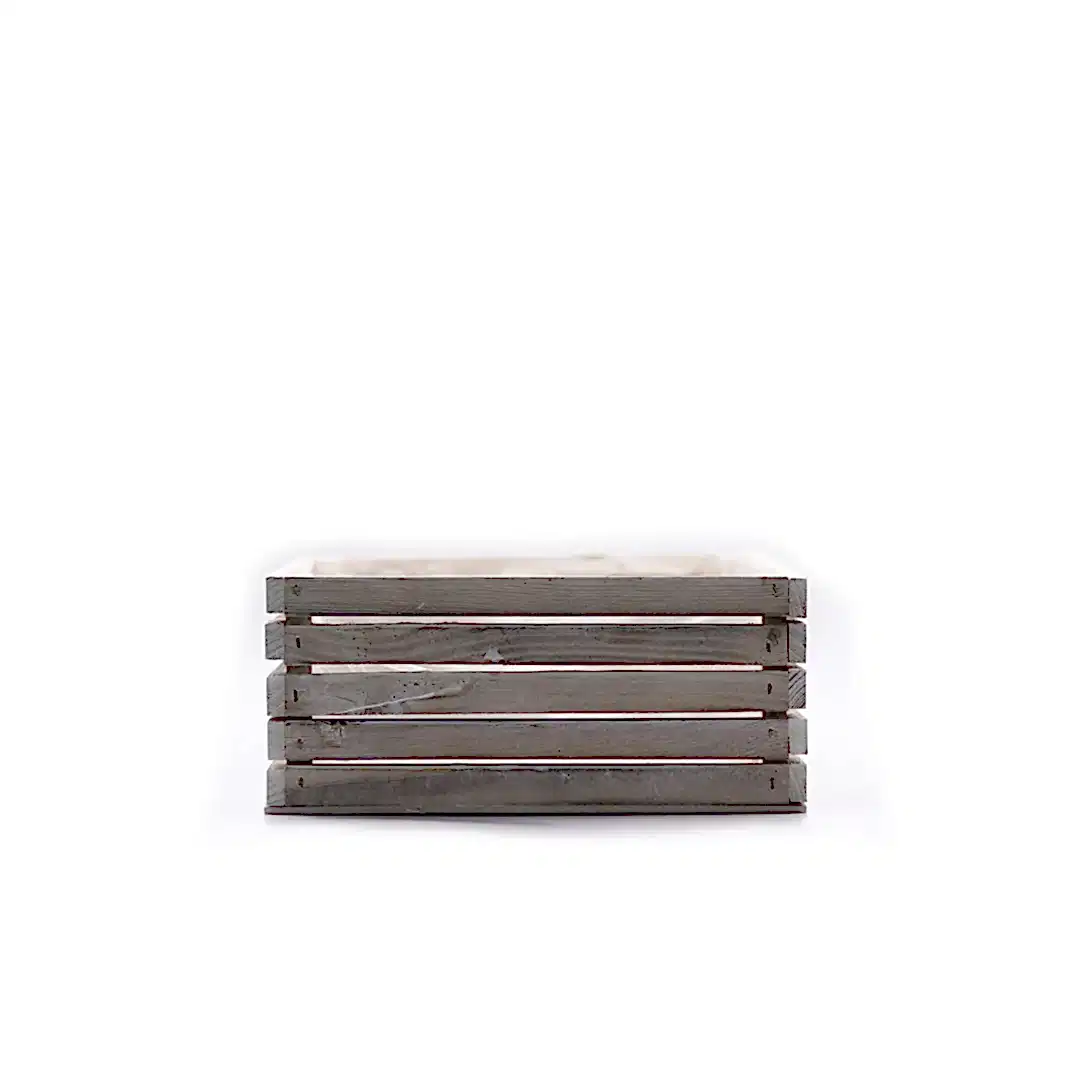 Ahşap Beyaz Saksı Küçük Boy