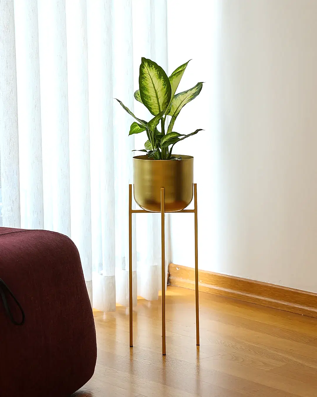 Ayaklı Metal Saksı Büyük Boy