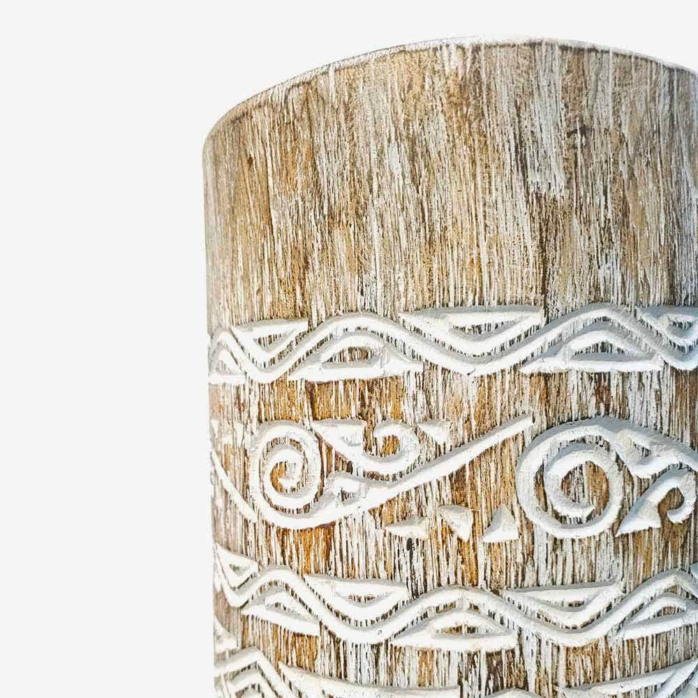 Bali Motifli Palmiye Saksısı XL