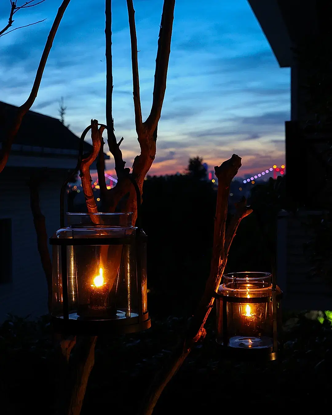 Bekçi Feneri Küçük Boy Siyah