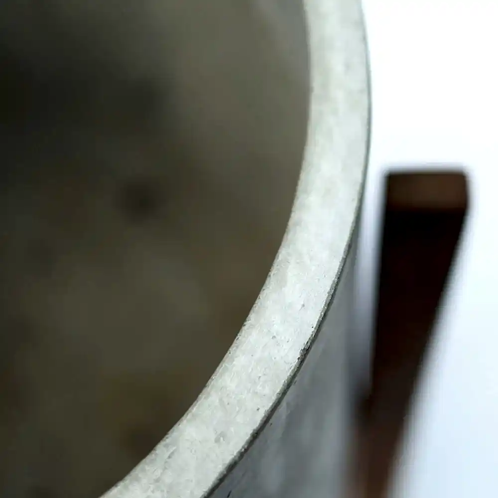 Berlin Ayaklı Yuvarlak Saksı S Gri