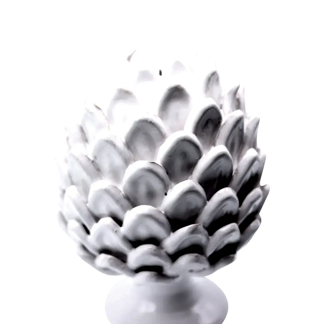 Beyaz Dekoratif Kozalak 27 cm