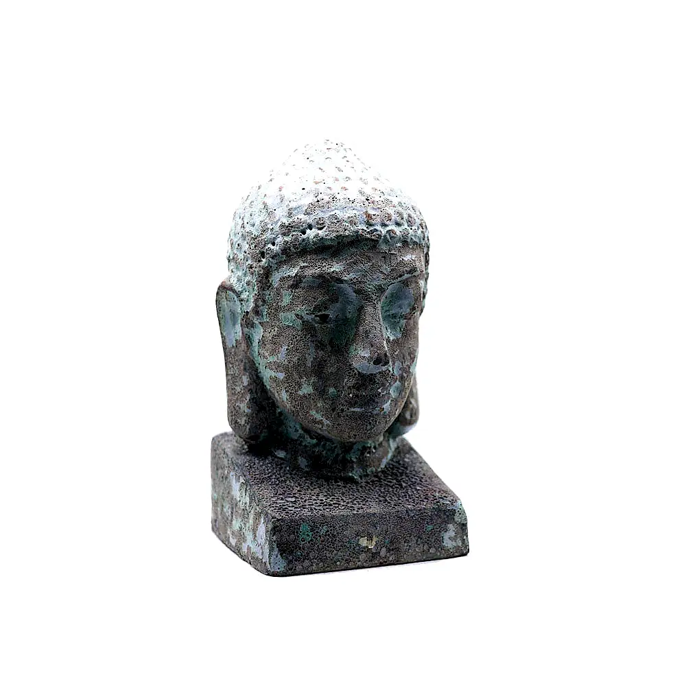 Buddha Heykel Büst Turkuaz Orta Boy