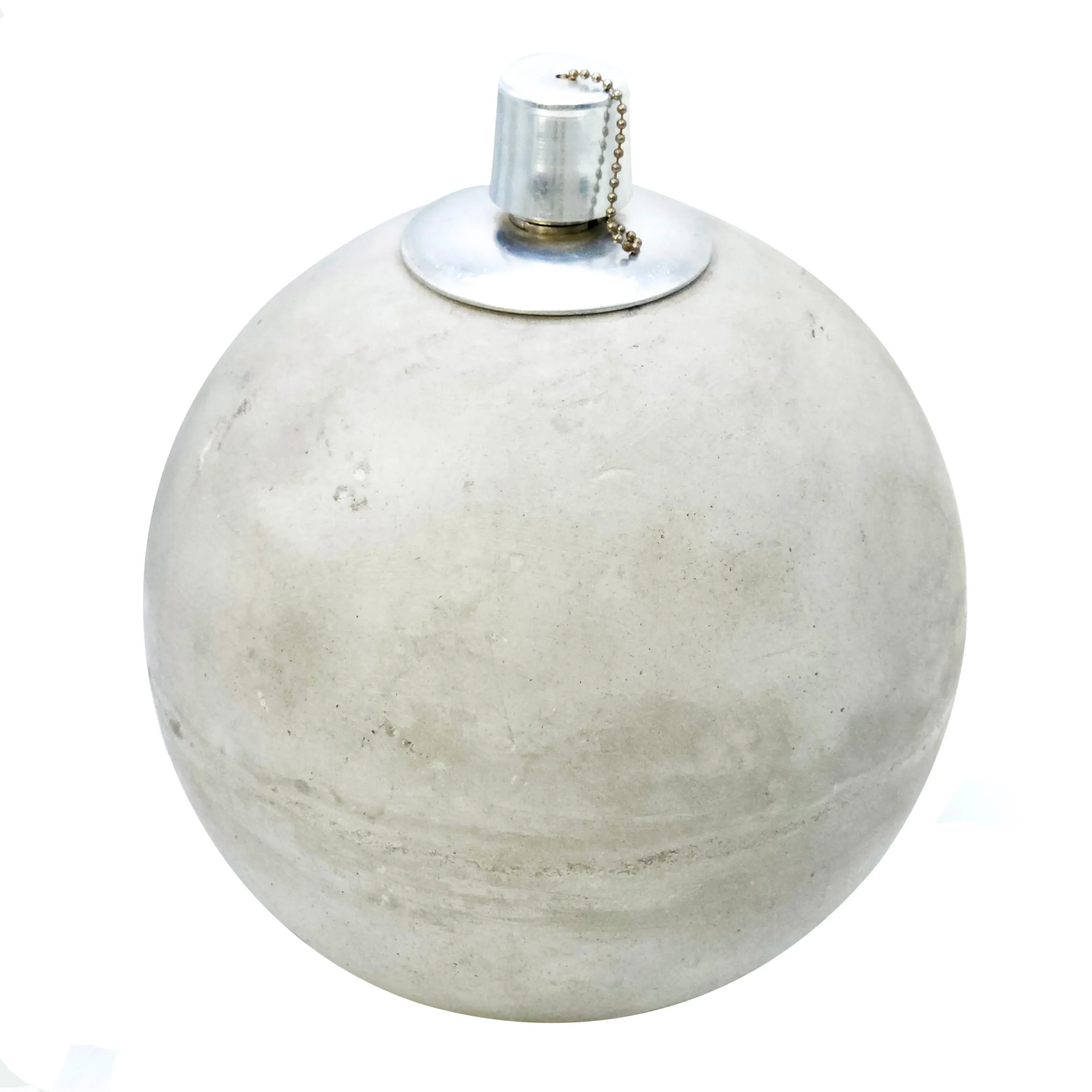 Büyük Beton Yuvarlak Mumluk Gri