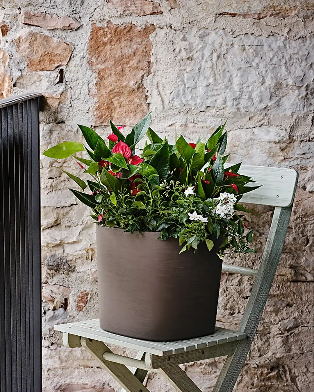 Capri 38 Bej Plastik Akıllı Saksı