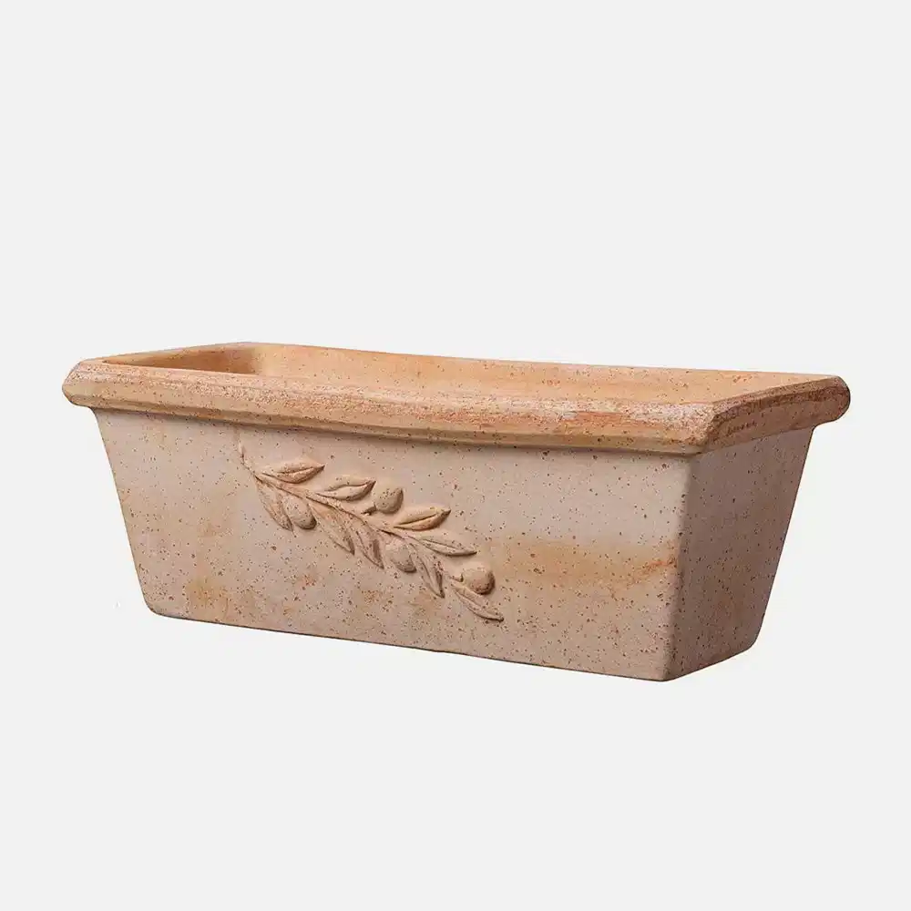 Cassetta Olive 50 cm Toprak Saksı Terracota