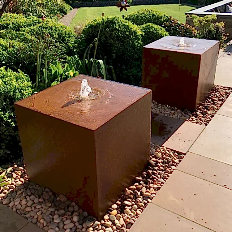 Corten Dikdörtgen Su Tablası