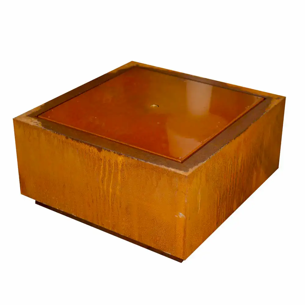 Corten Kare Su Tablası