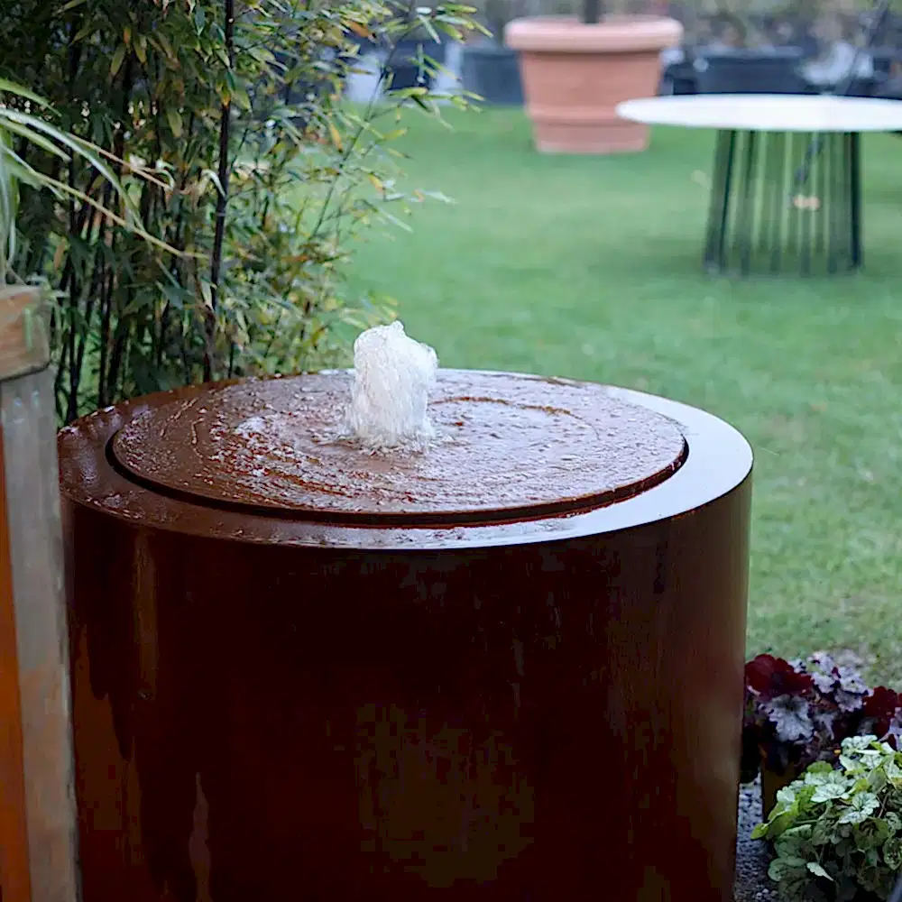 Corten Yuvarlak Su Tablası