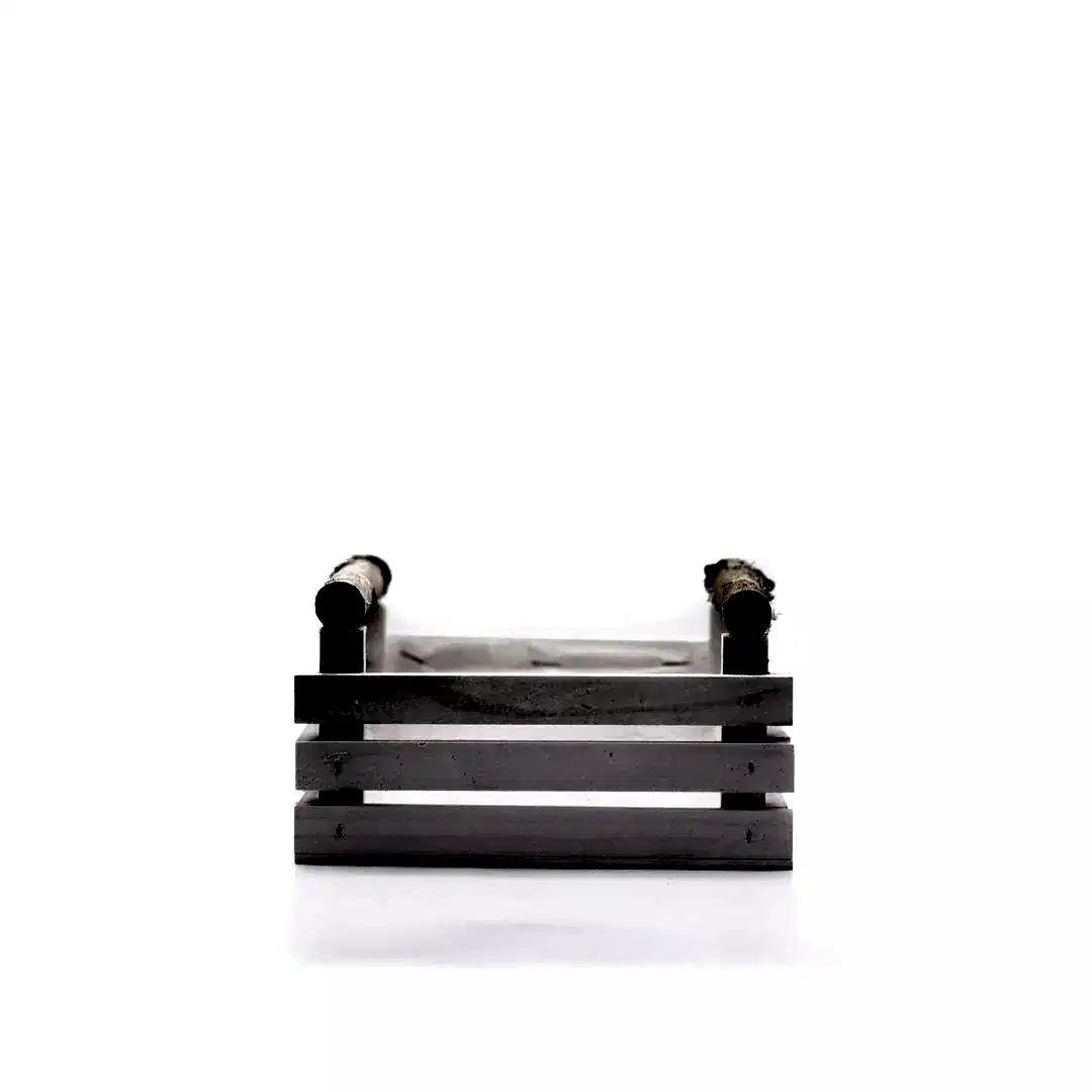 Dikdörtgen İkili Ahşap Beyaz Kasa