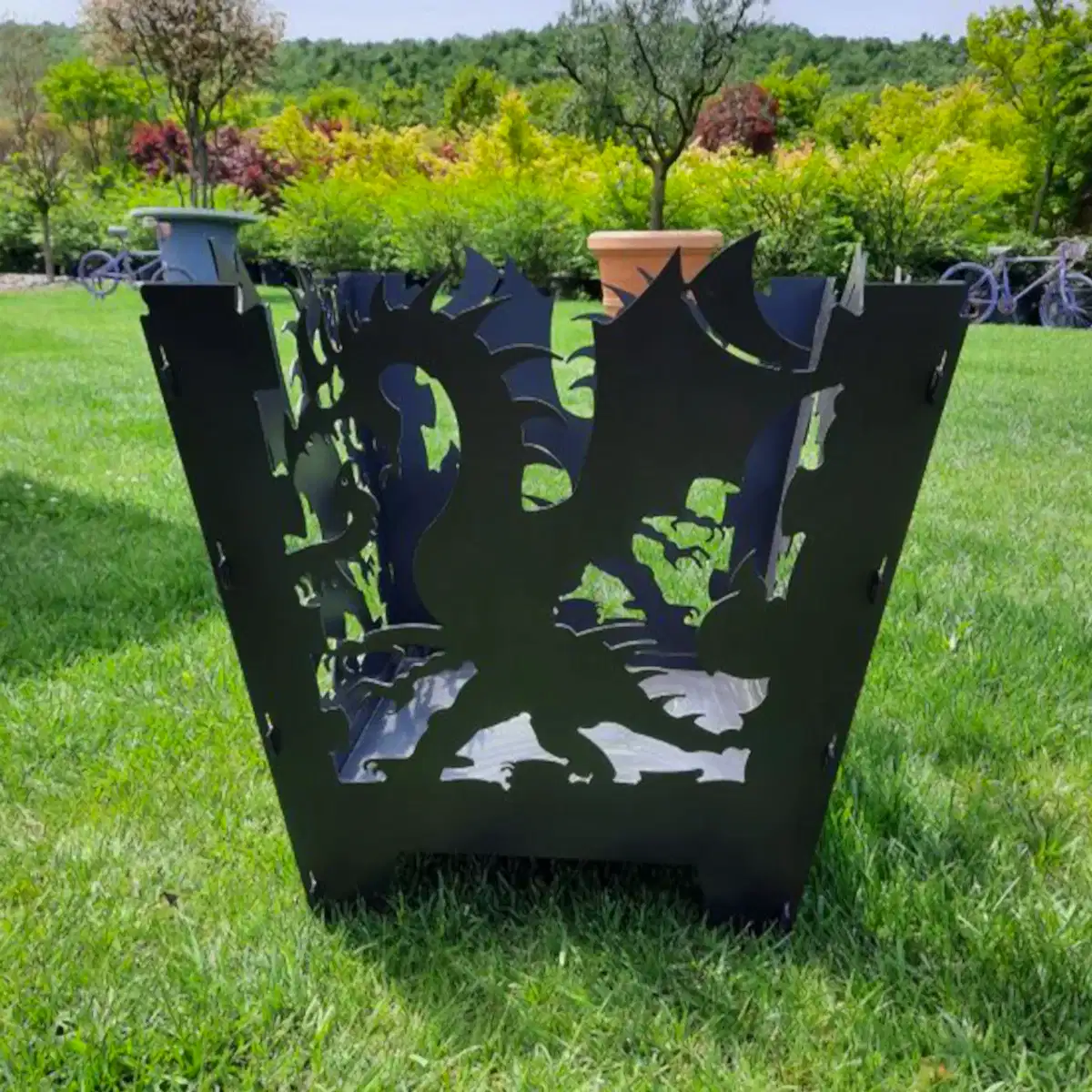 Dragon Açık Hava Bahçe Şöminesi Siyah