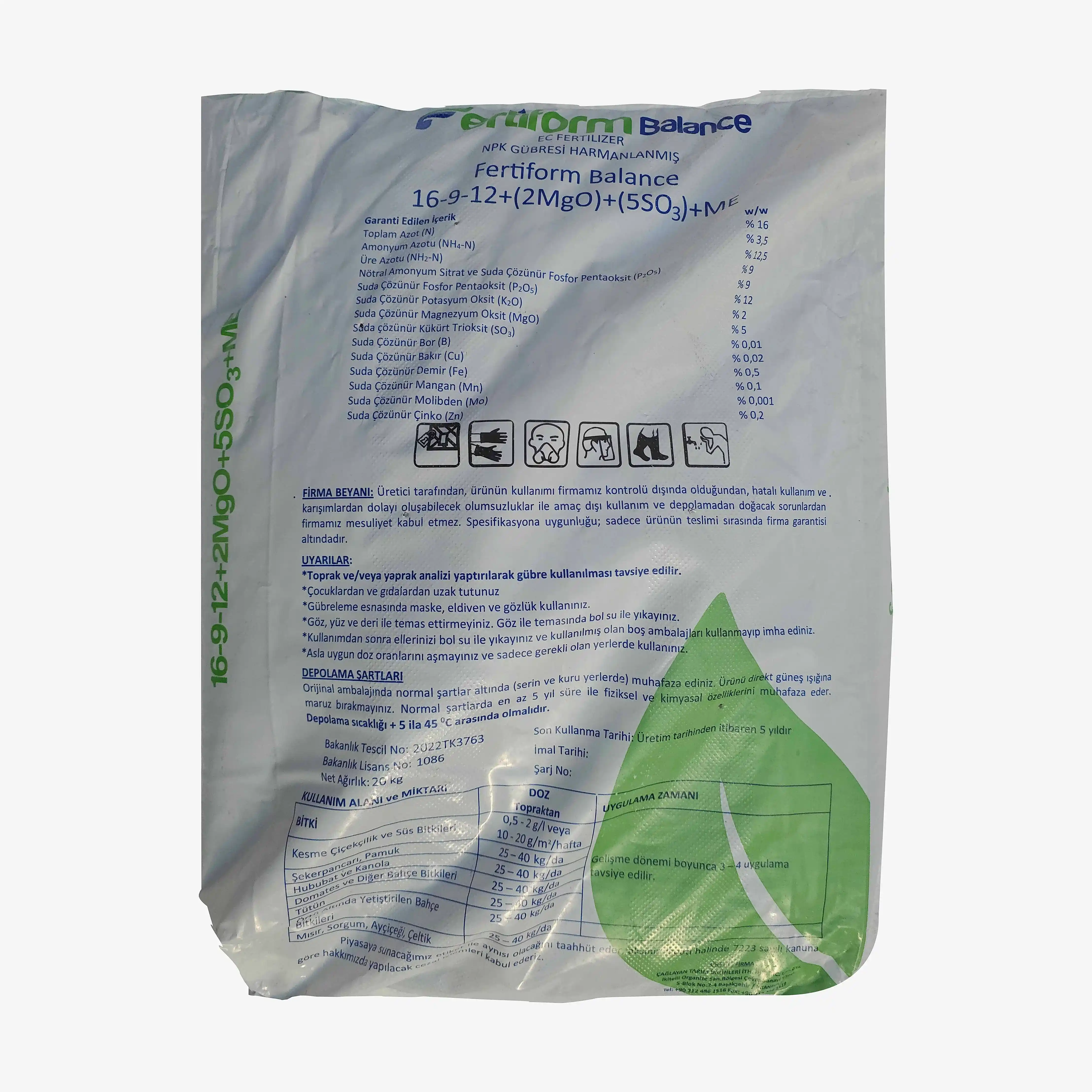 Fertiform 16-9-12+2MgO+5SO3+ME