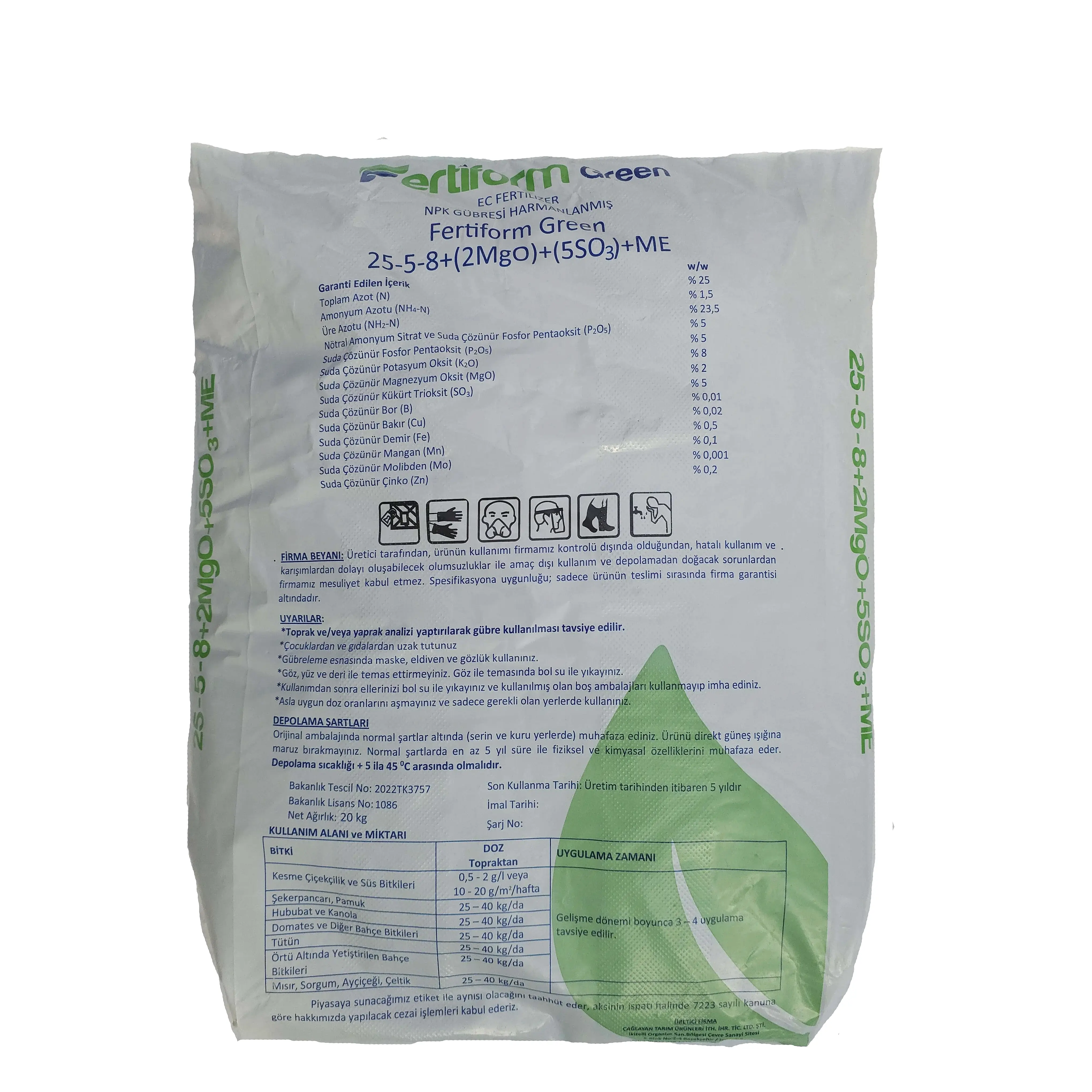 Fertiform 25-5-8+2MgO+5SO3+ME 20 kg