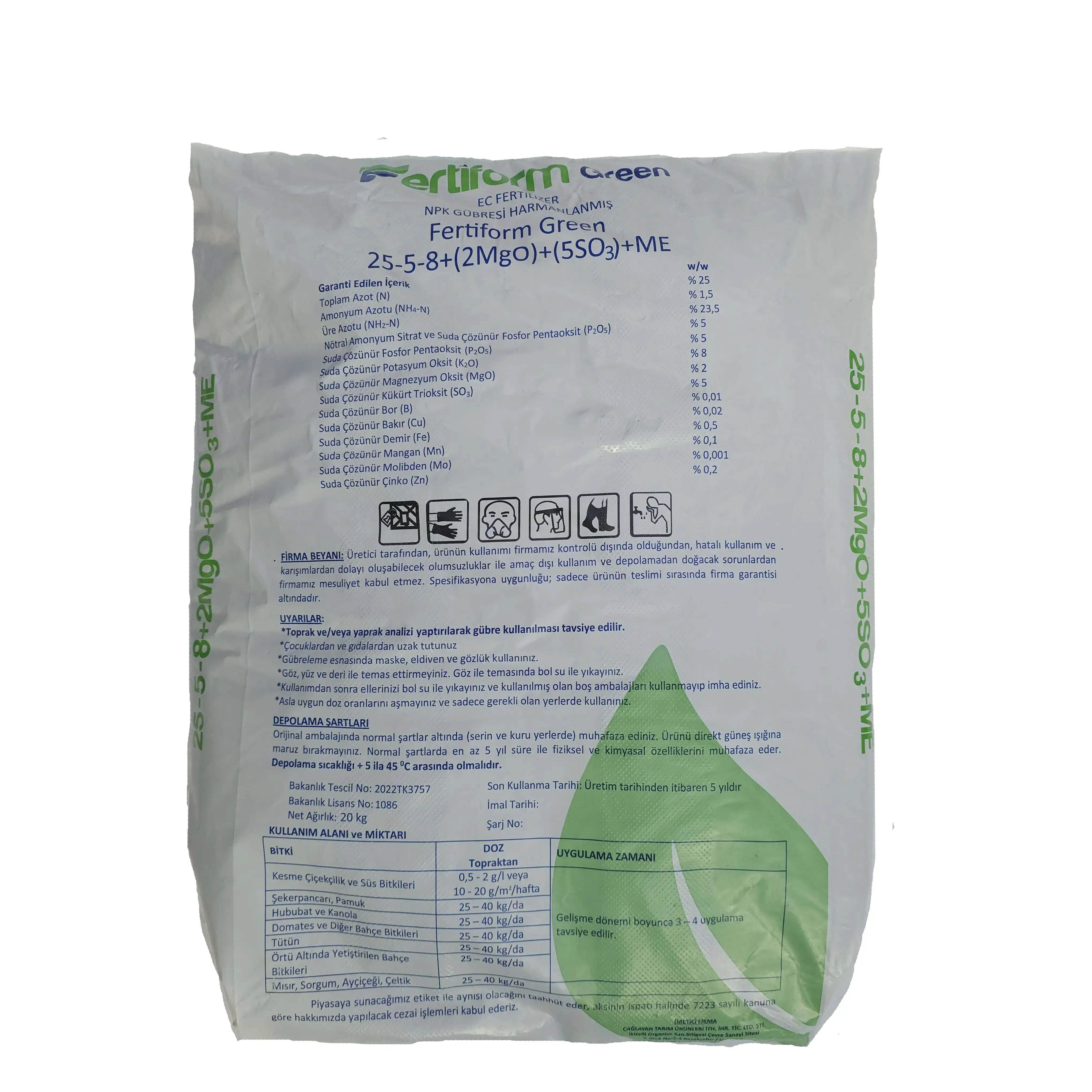 Fertiform 8-20-5+2MgO+8SO3+ME