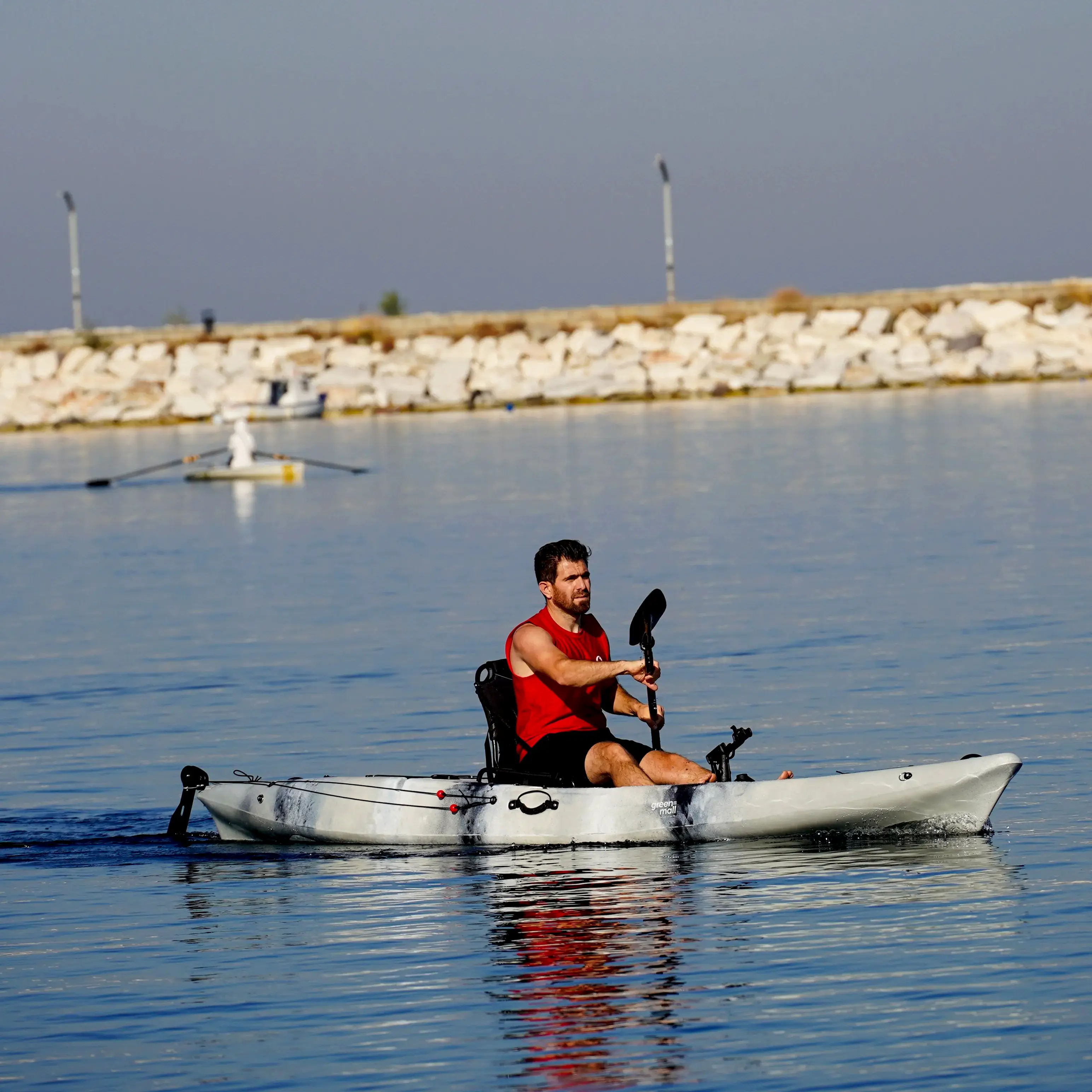 Fishman Balıkçı Kanosu Beyaz Gri Siyah