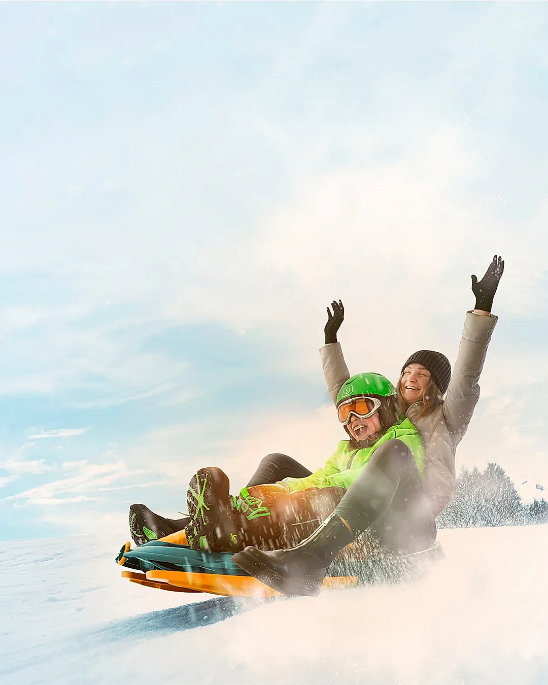 Galactus - 2 Kişilik Kar Kızağı - Lav