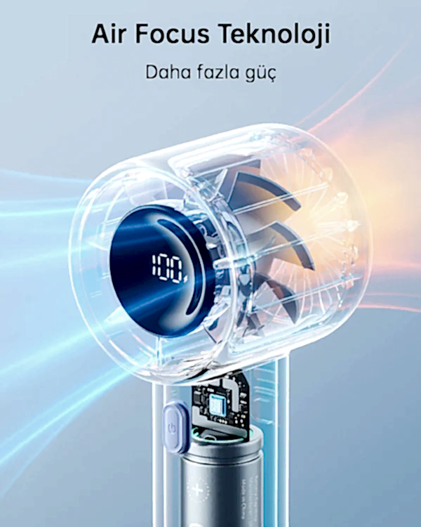Handheld Fan Ultra 2(9000mAh) Gri El Fanı / Fener