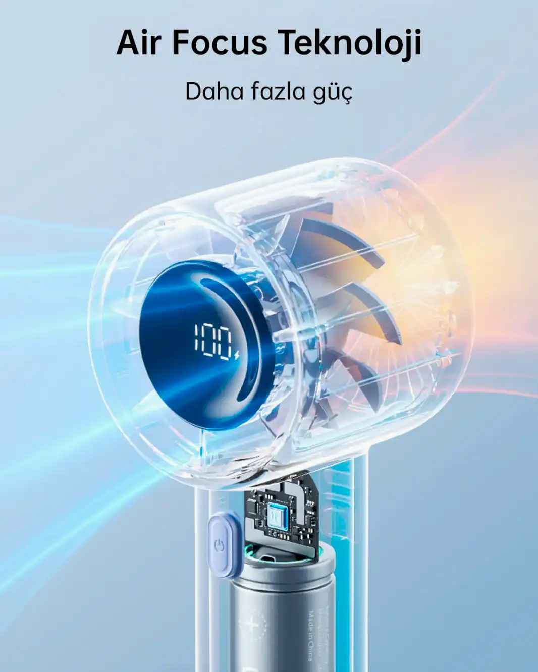 Handheld Fan Ultra 2(9000mAh) Gri El Fanı / Fener