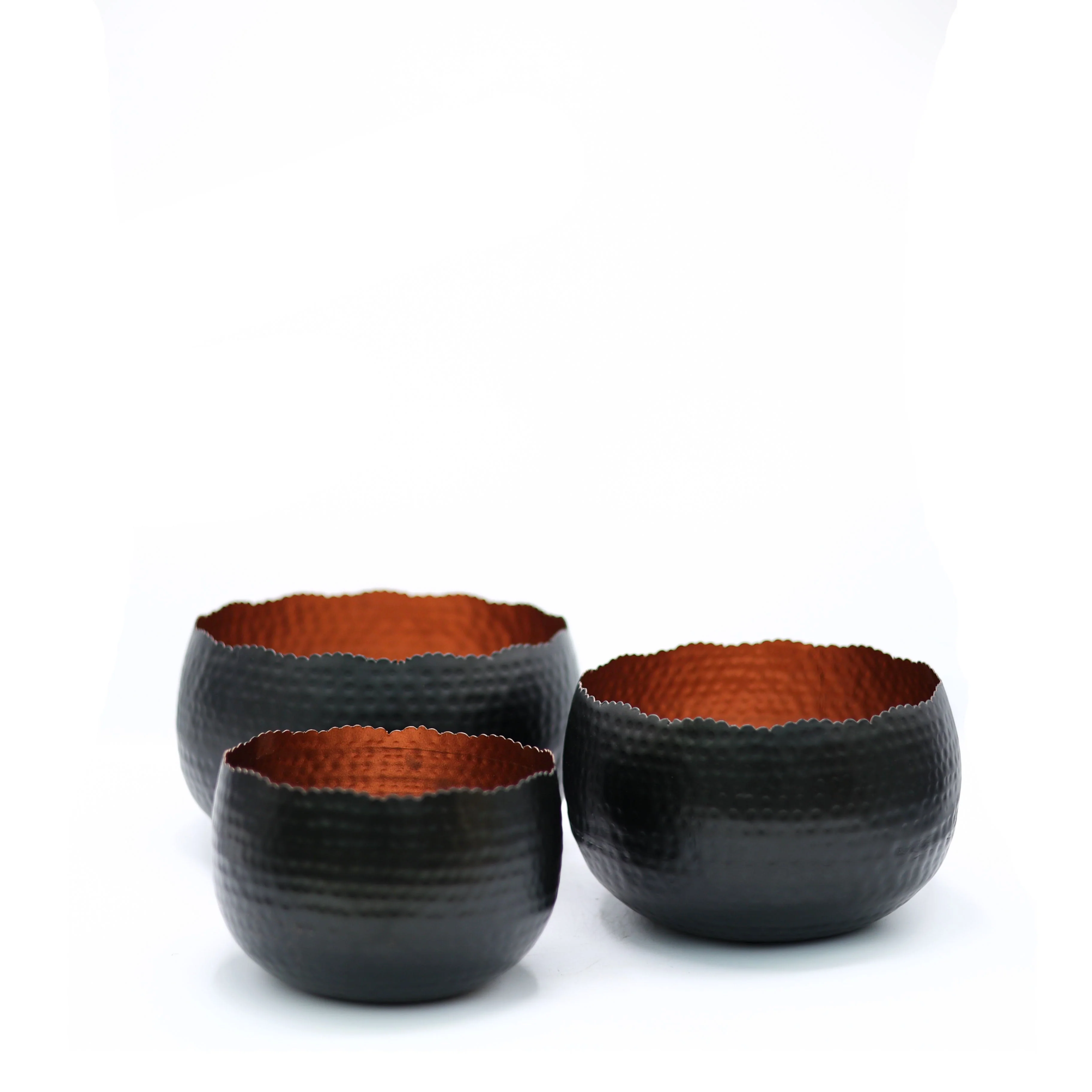 Febris Bronz - Siyah Metal Saksı Küçük Boy