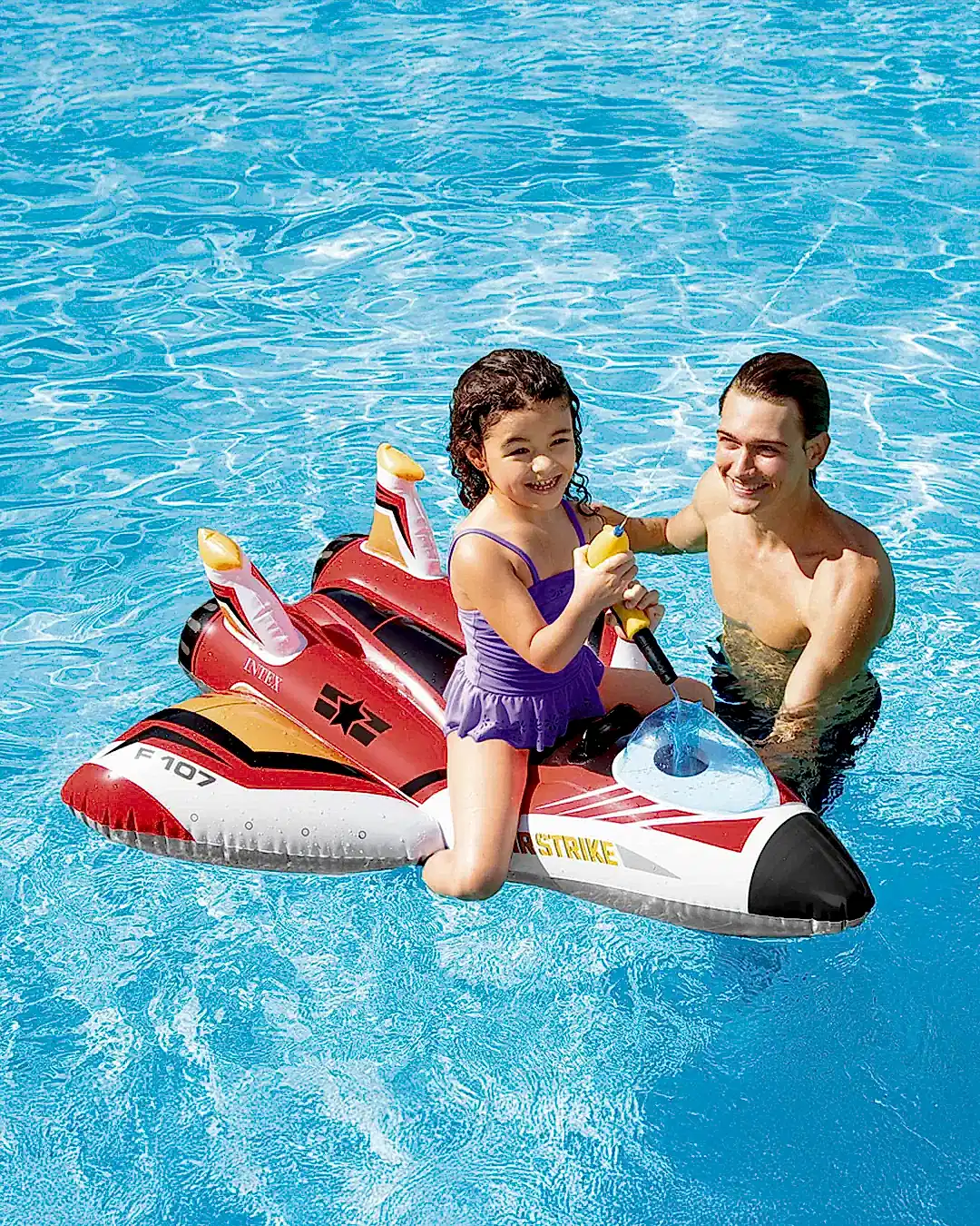 Intex Kırmızı Şişme Savaş Uçağı Deniz Oyuncağı