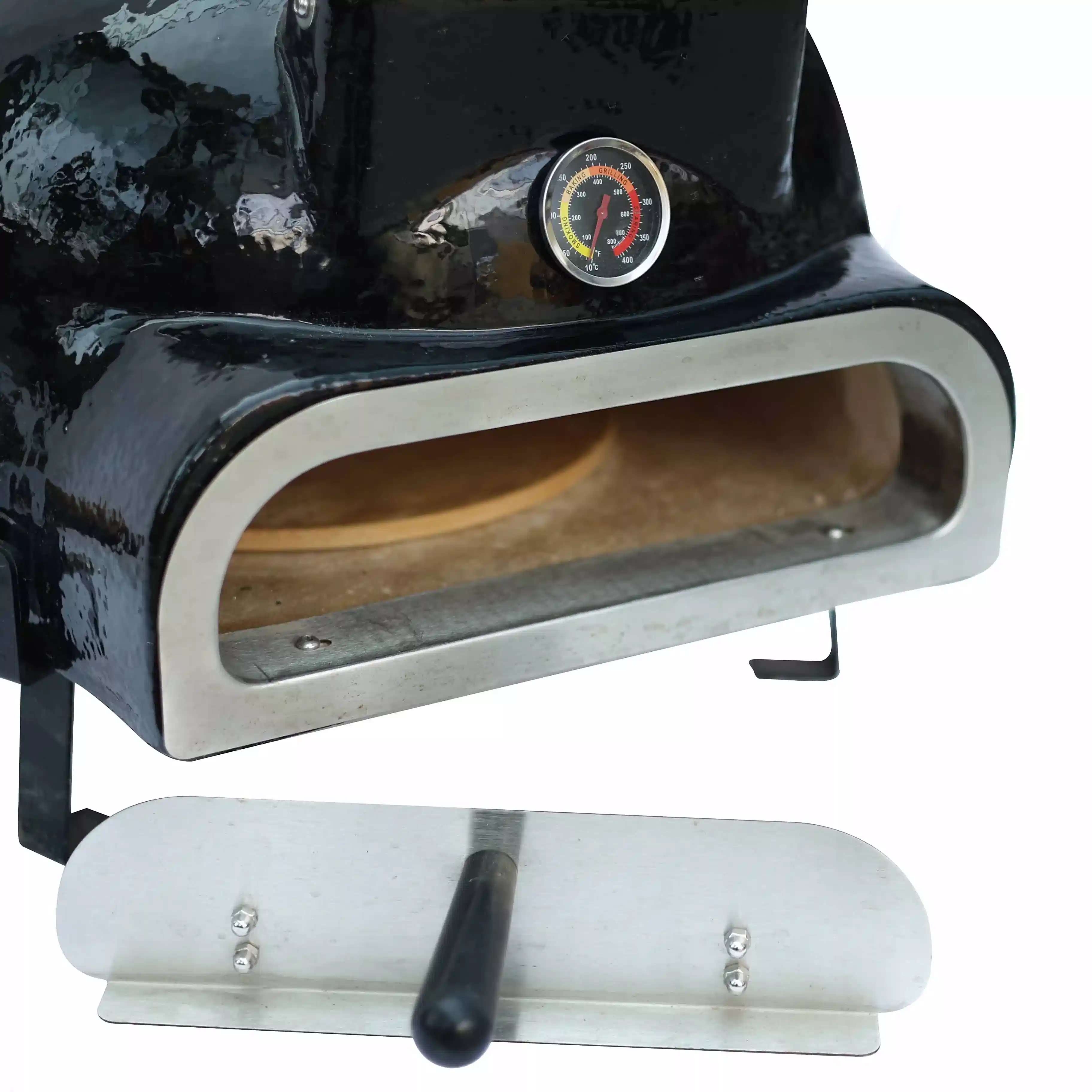 Kamado Pizza Fırını Siyah