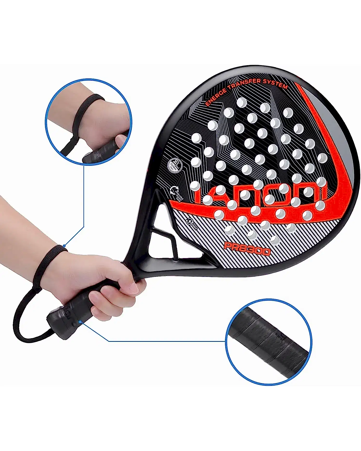 Karbon Fiber Padel Raketi – Kırmızı