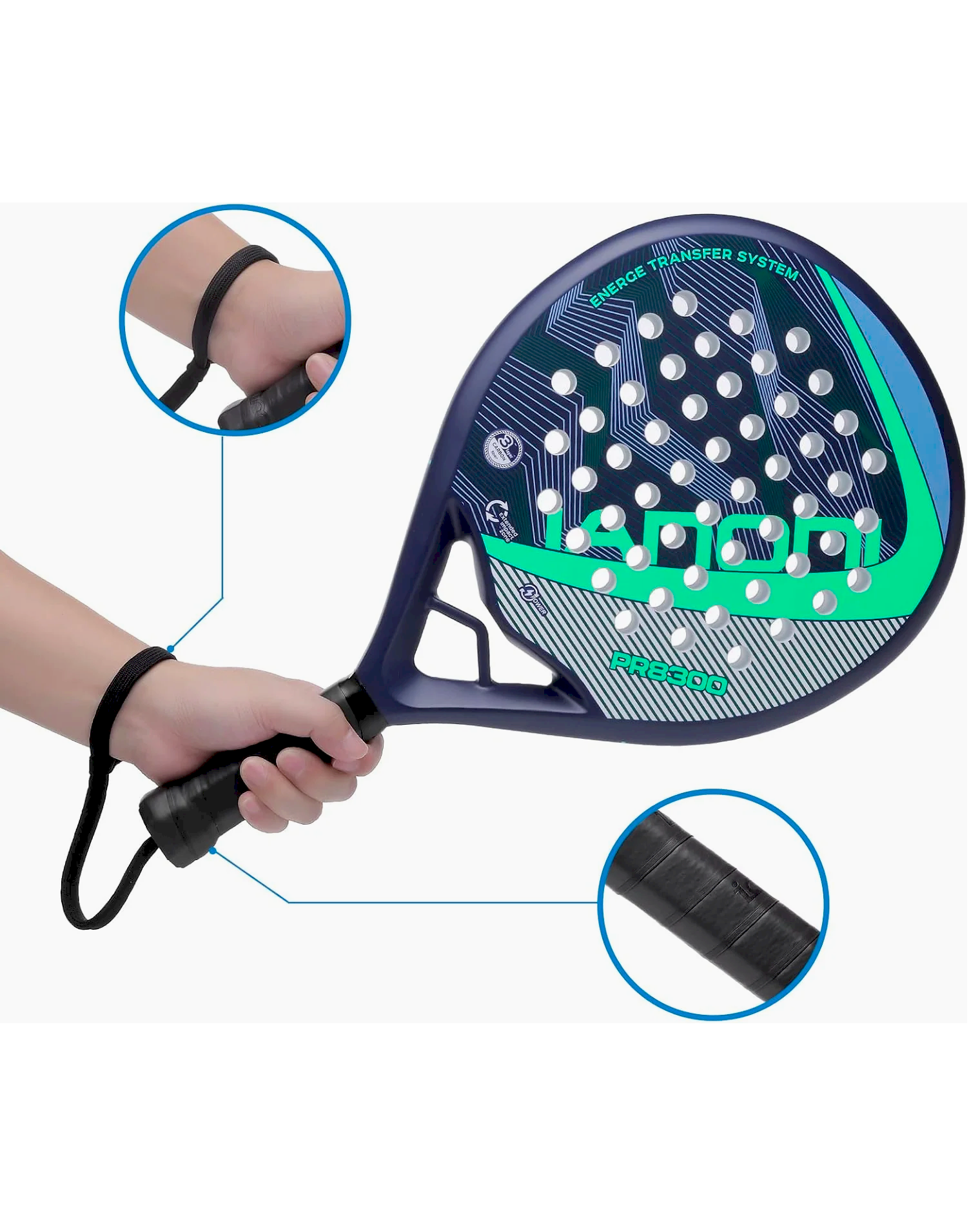 Karbon Fiber Padel Raketi – Mavi
