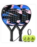 Karbon Fiber Padel Raketi – Mavi-Pembe