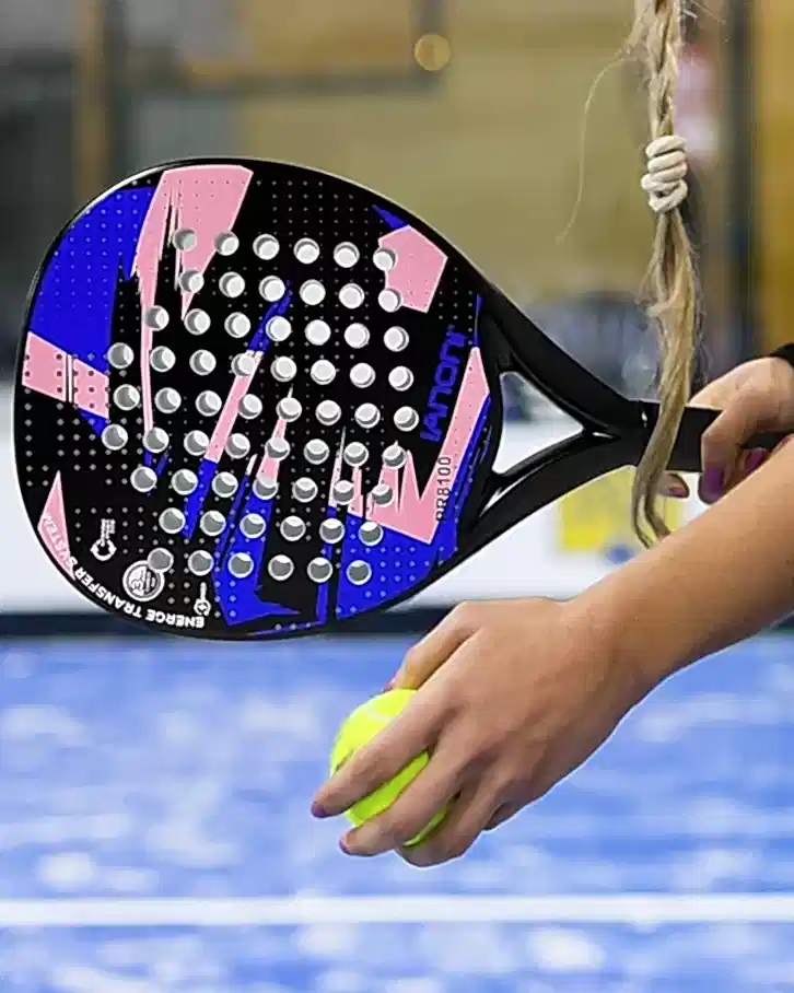Karbon Fiber Padel Raketi – Mavi-Pembe