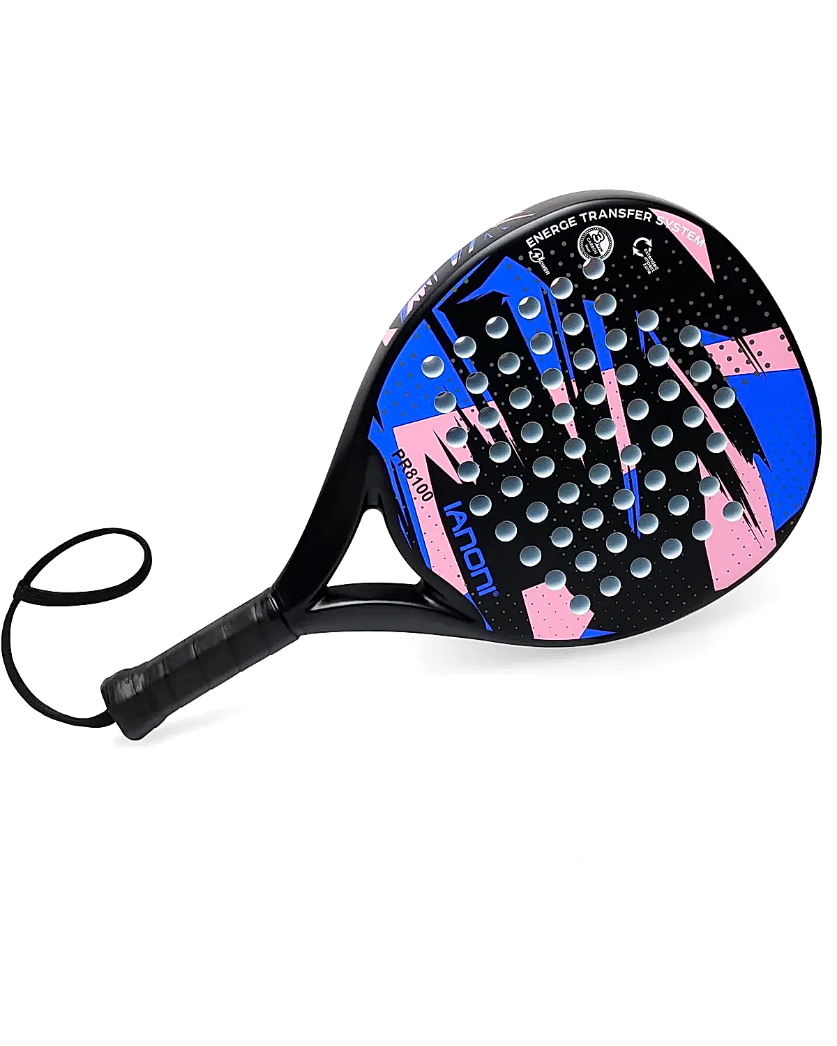 Karbon Fiber Padel Raketi – Mavi-Pembe