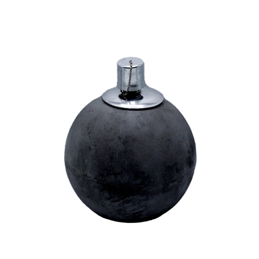 Küçük Beton Yuvarlak Mumluk Gri