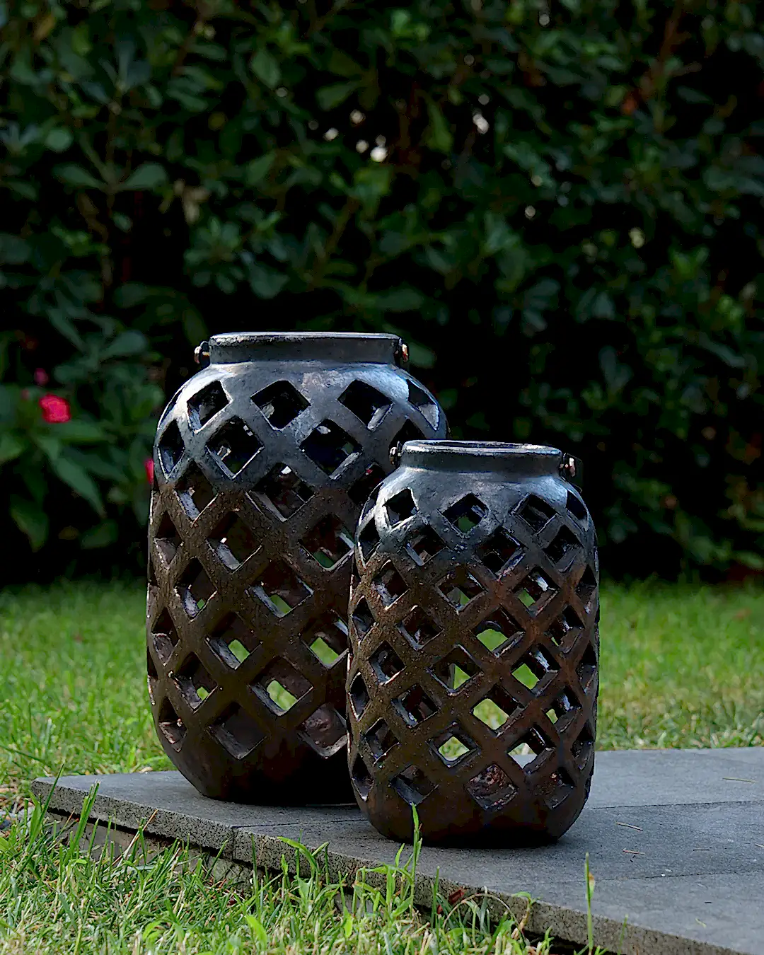 Lantern Bronz Büyük Boy Mumluk Bronz