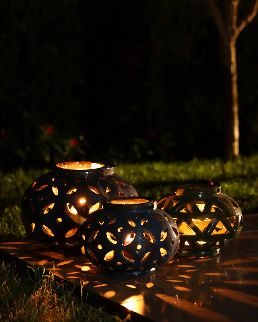 Lantern Mavi Büyük Boy Mumluk