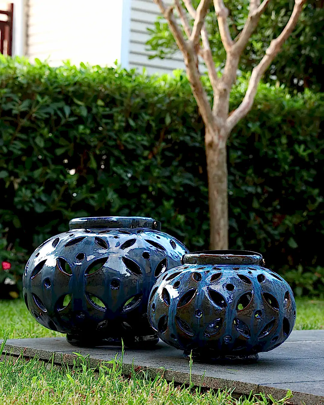 Lantern Mavi Küçük Boy Mumluk