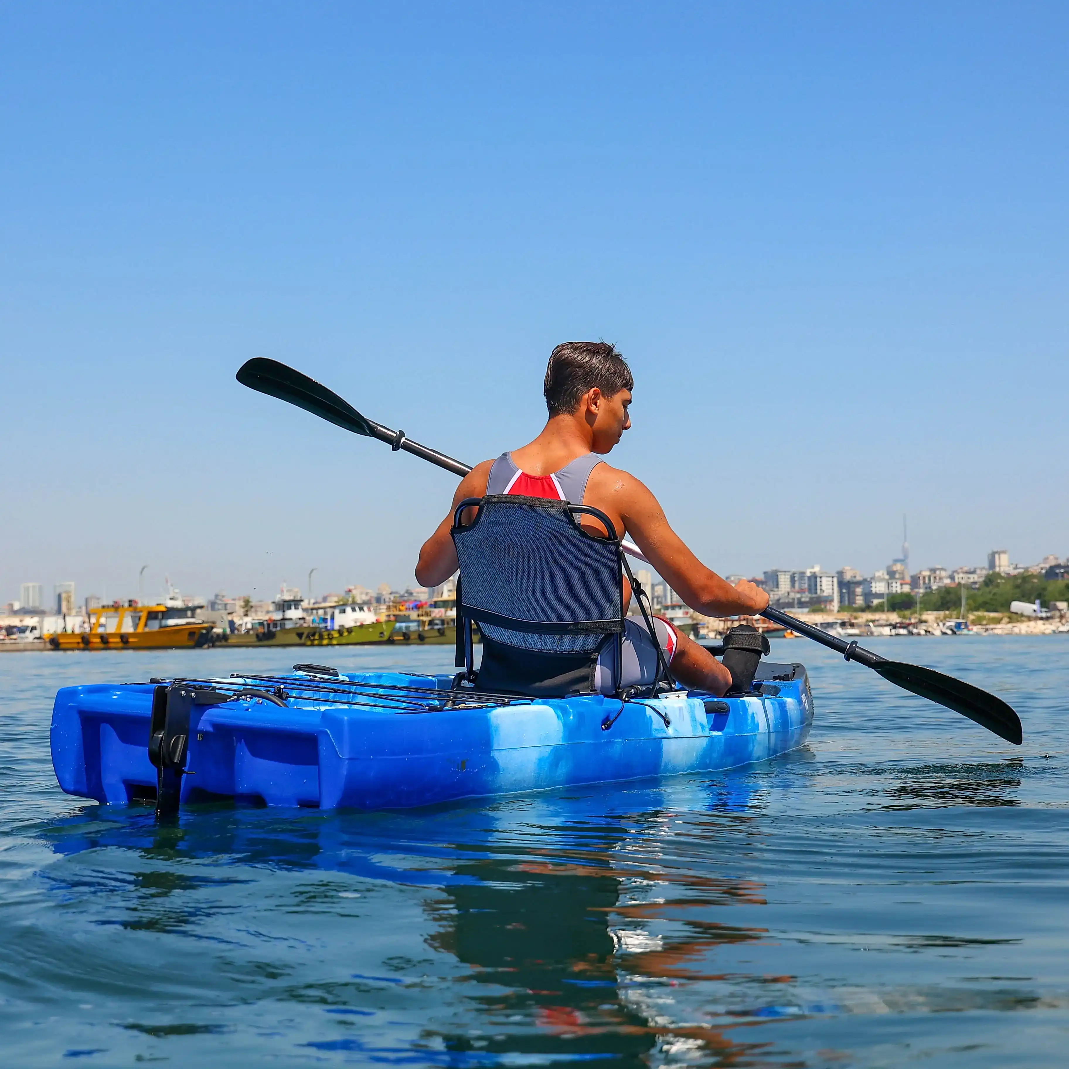 Marius Balıkçı Kanosu Siyah Beyaz Mavi