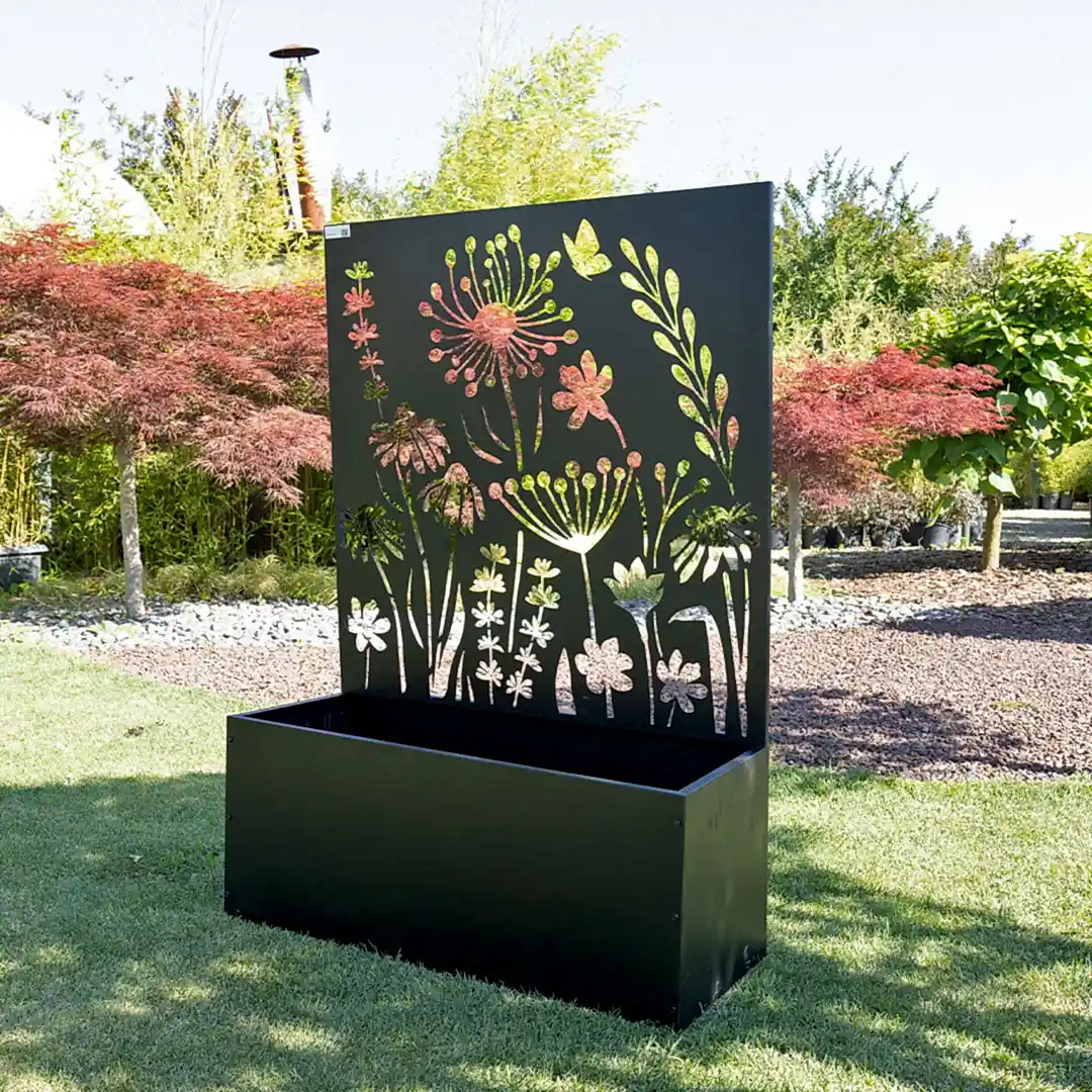 Metal Sırtlı Büyük Saksı Seperatör Siyah