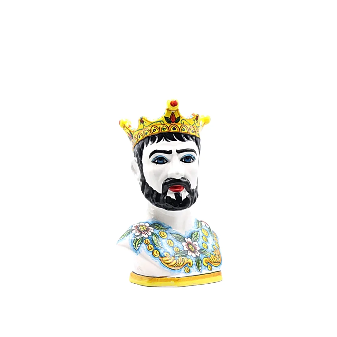 Moor Dekoratif Kral Büst Heykel