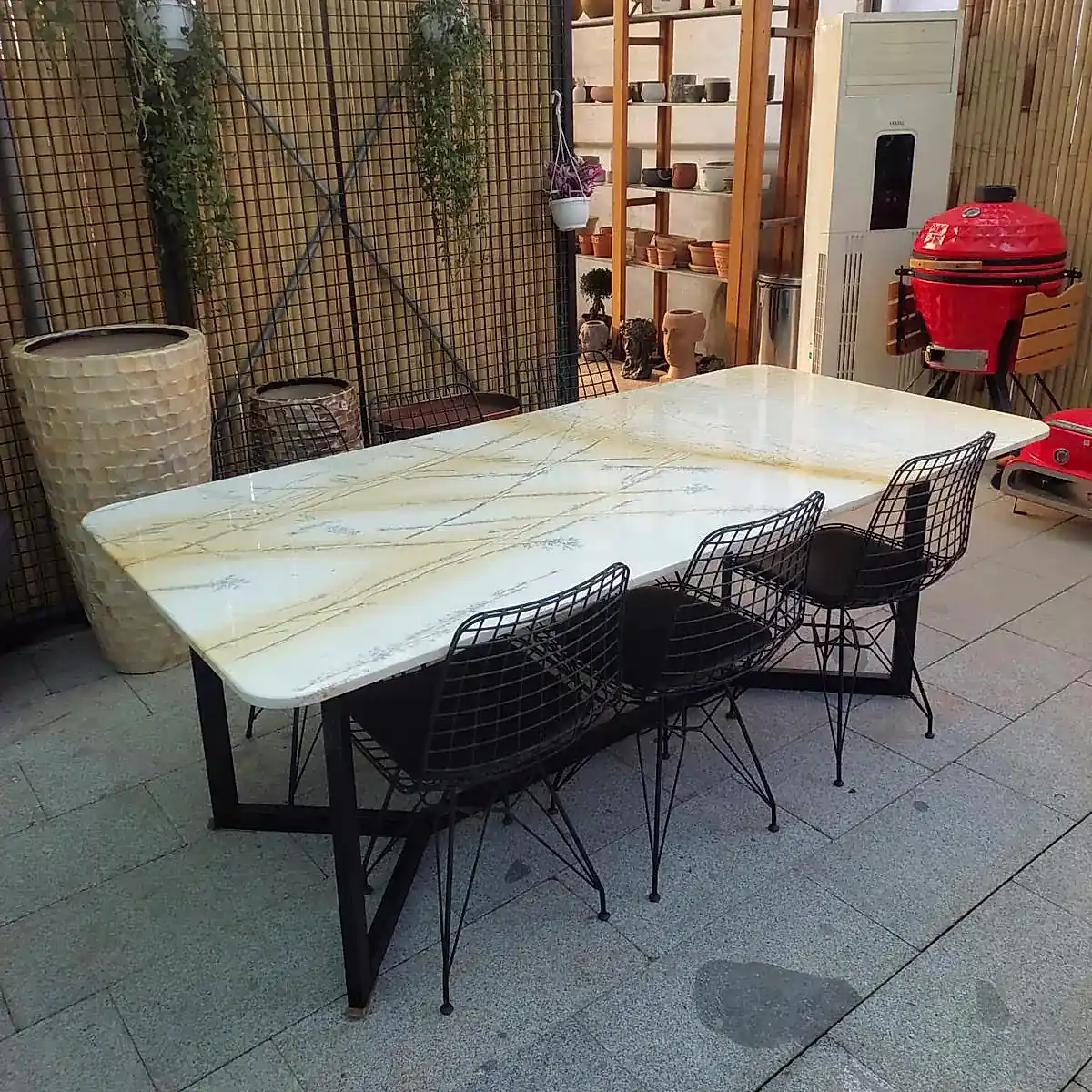 Moroccan White Mermer Masa