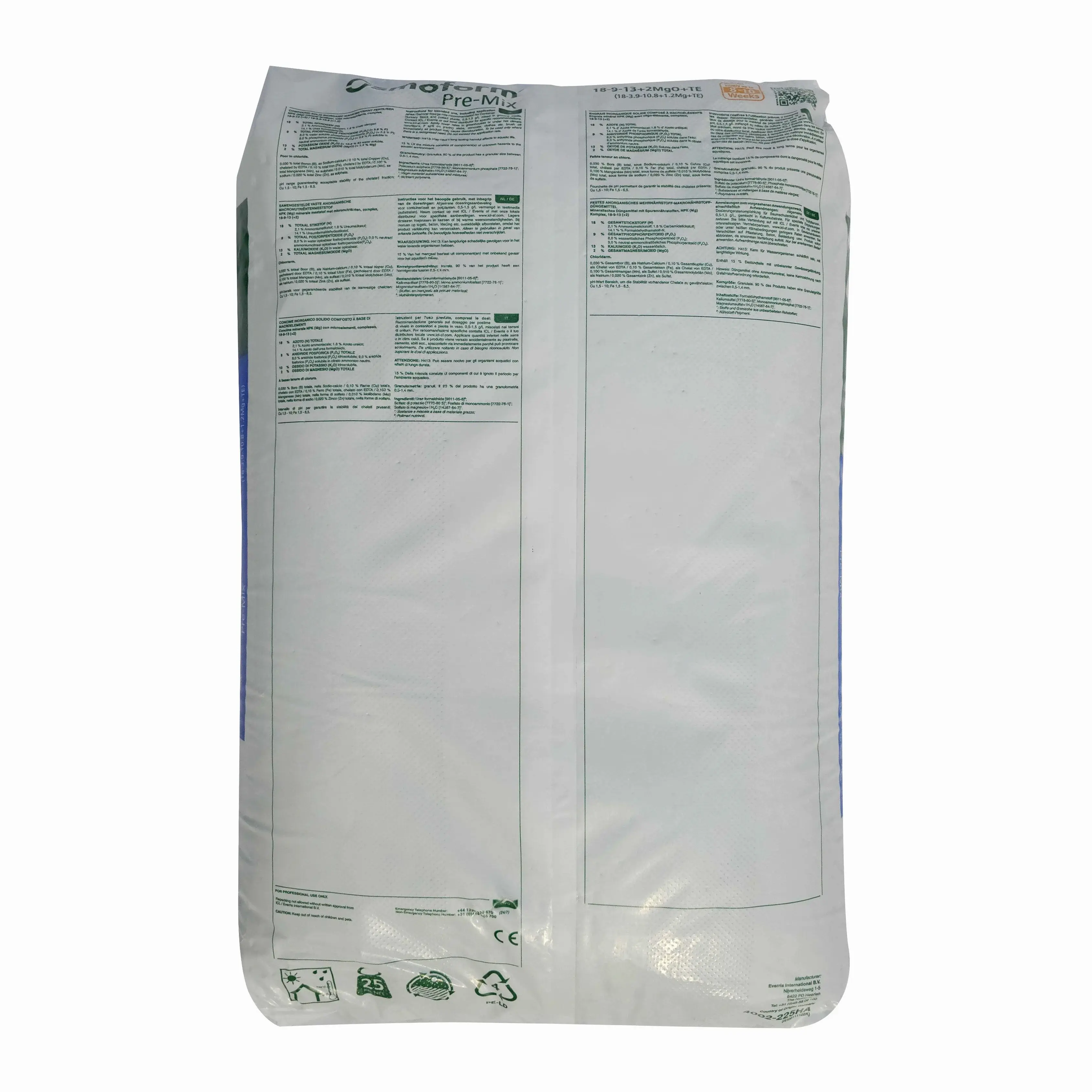 Osmoform Pre-Mix  18-9-13+2MgO+TE  Bitki Gübresi 8-10 Haftalık 25 Kg