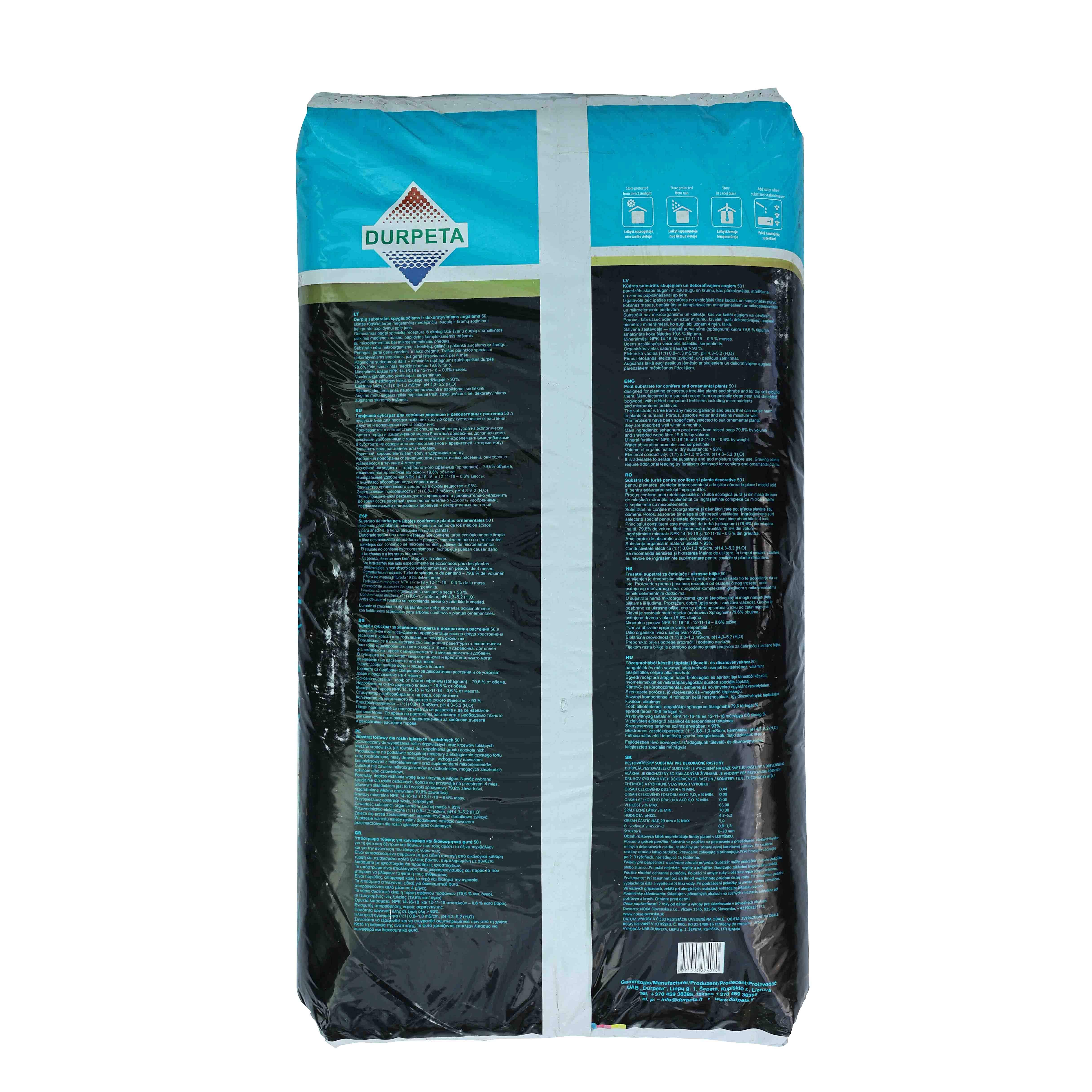 Peat Substrate for Decorative Plants - Süs Bitkileri için Özel Torf Dikim Karışımı - 50 Litre