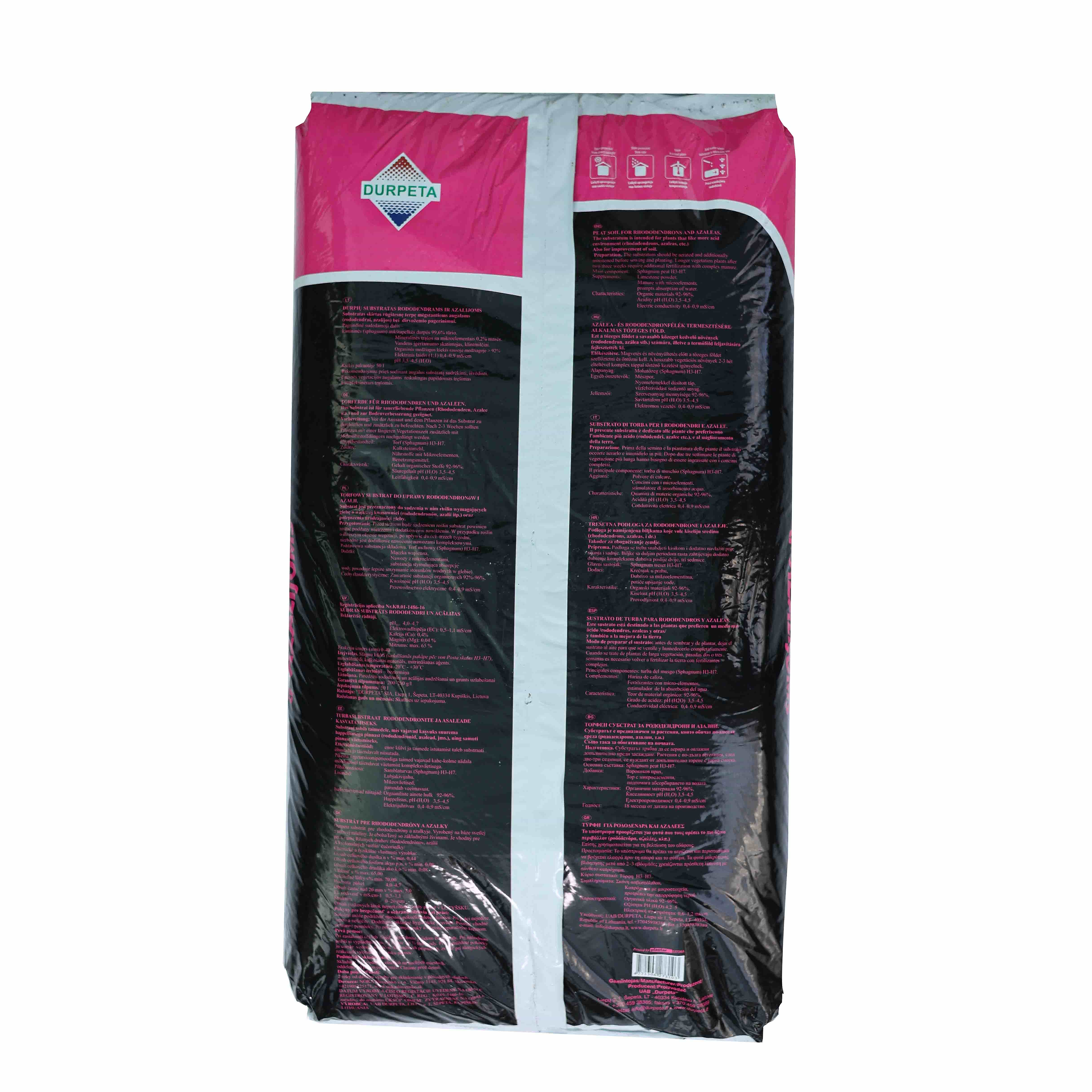 Peat Substrate Rhodendron, Azalea - Orman Gülleri ve Açelyalar için Özel Torf Dikim Karışımı - 50 Litre