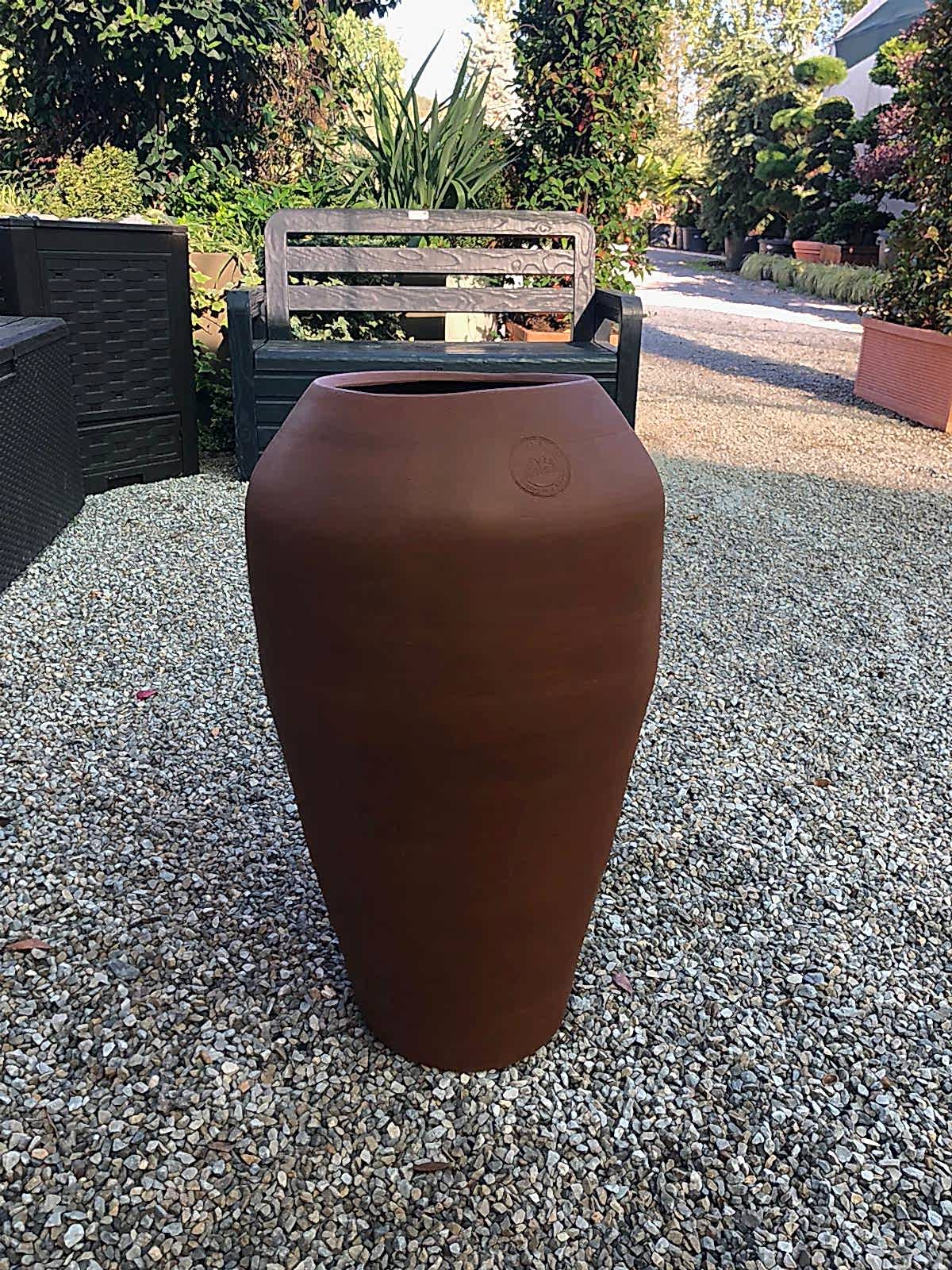 Şirince Fiber Saksı Kahverengi