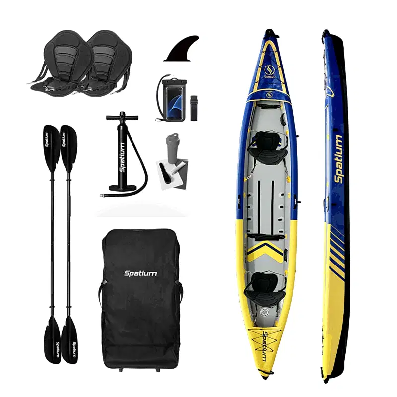 Şişme Kano / Kayak 2 Yetişkin 1 Çocuk Lacivert