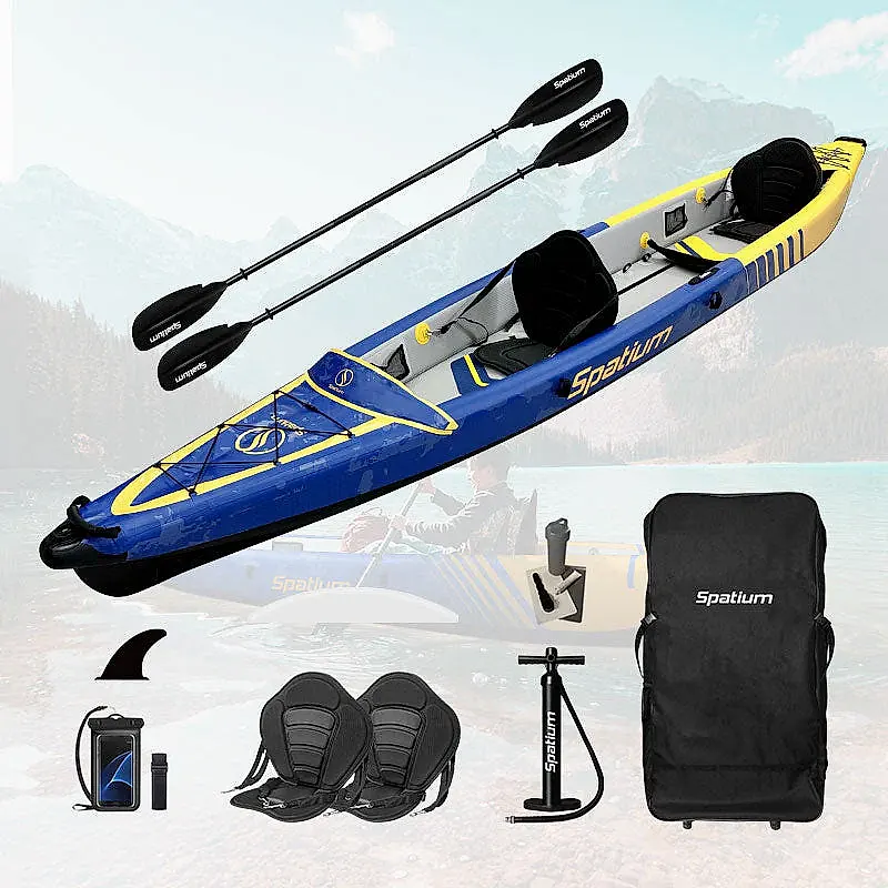 Şişme Kano / Kayak 2 Yetişkin 1 Çocuk Lacivert