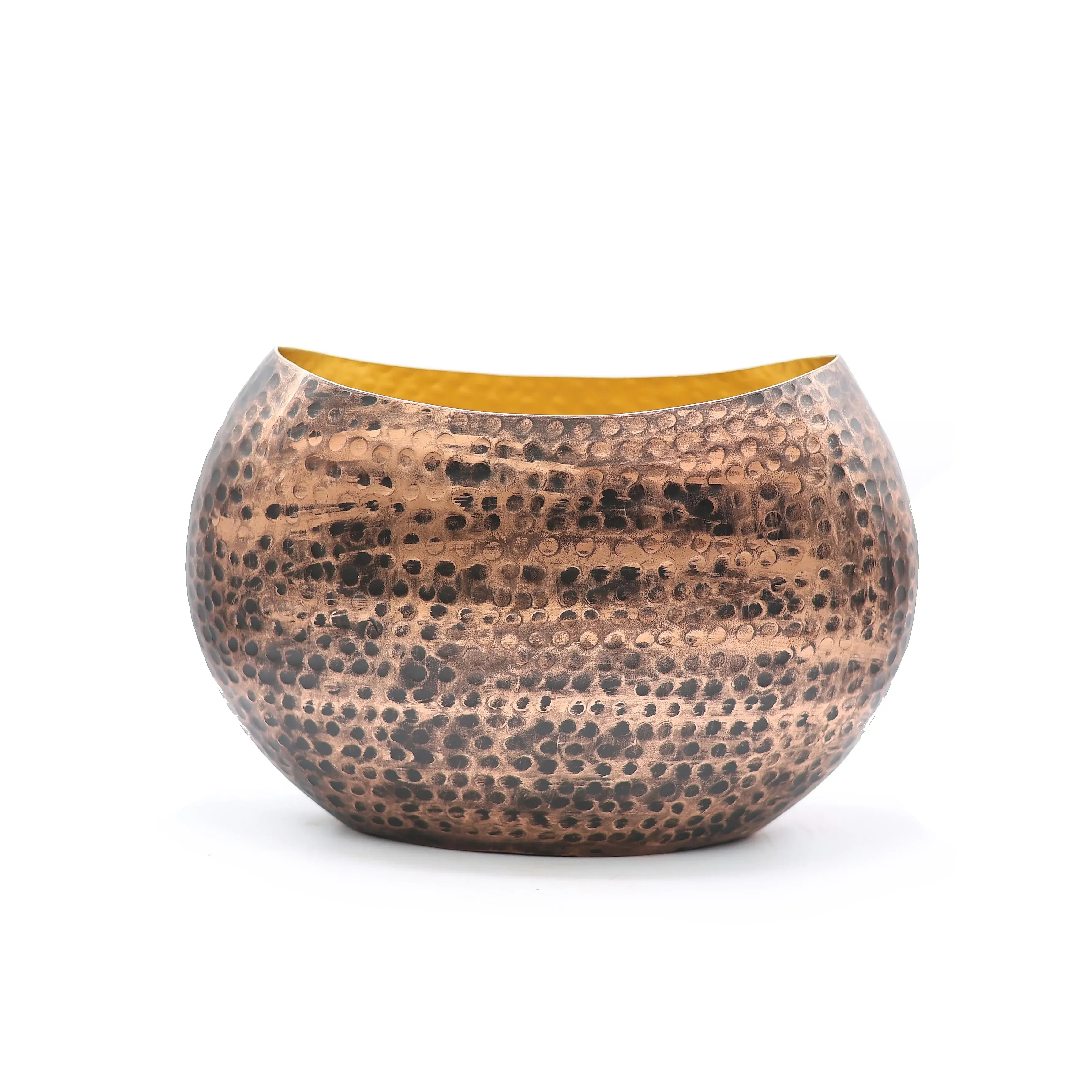 Solo Bronz - Gold Metal Saksı Büyük Boy