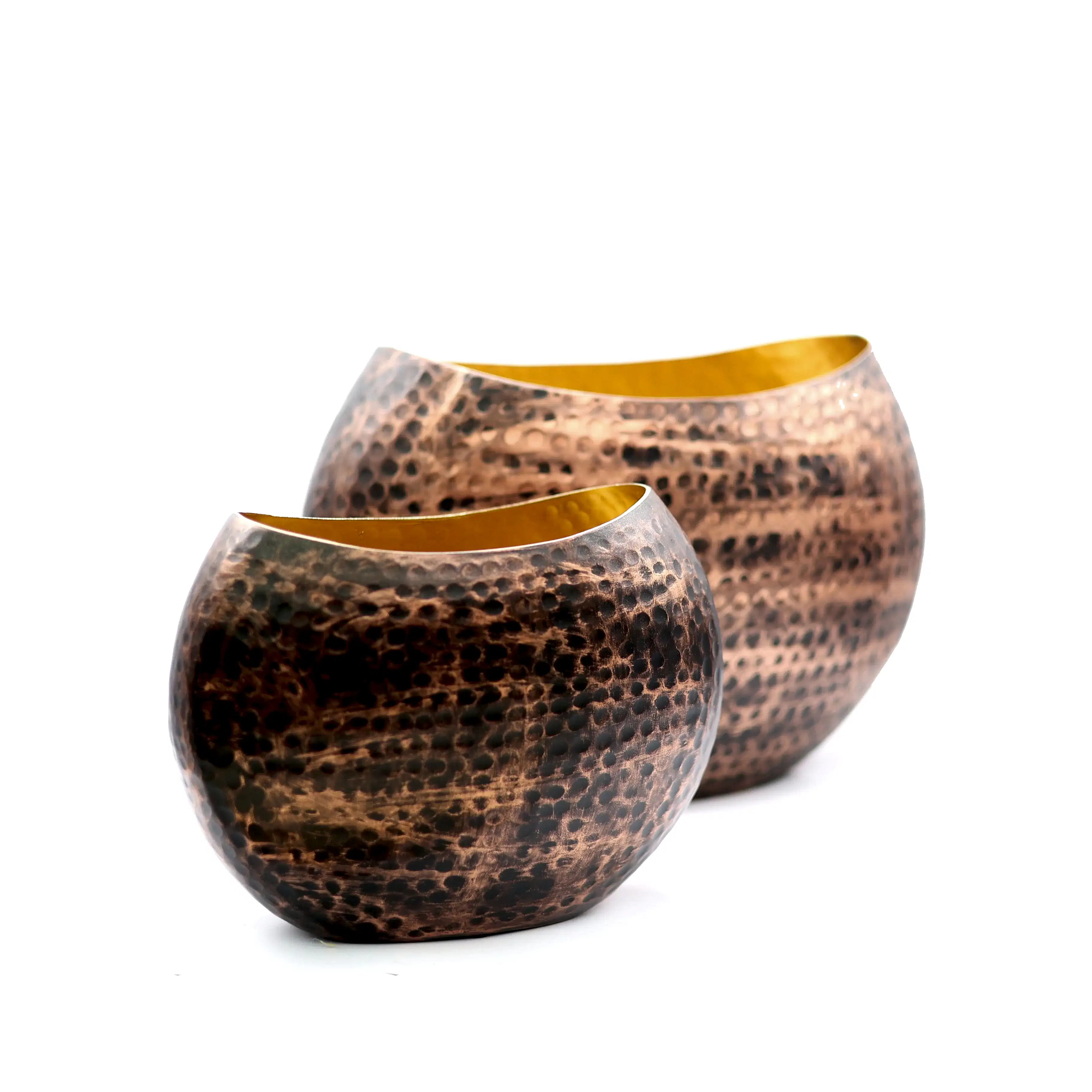 Solo Bronz - Gold Metal Saksı Büyük Boy