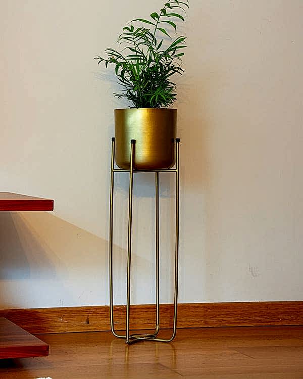 Superbia Metal Ayaklı Saksı Büyük Boy Sarı