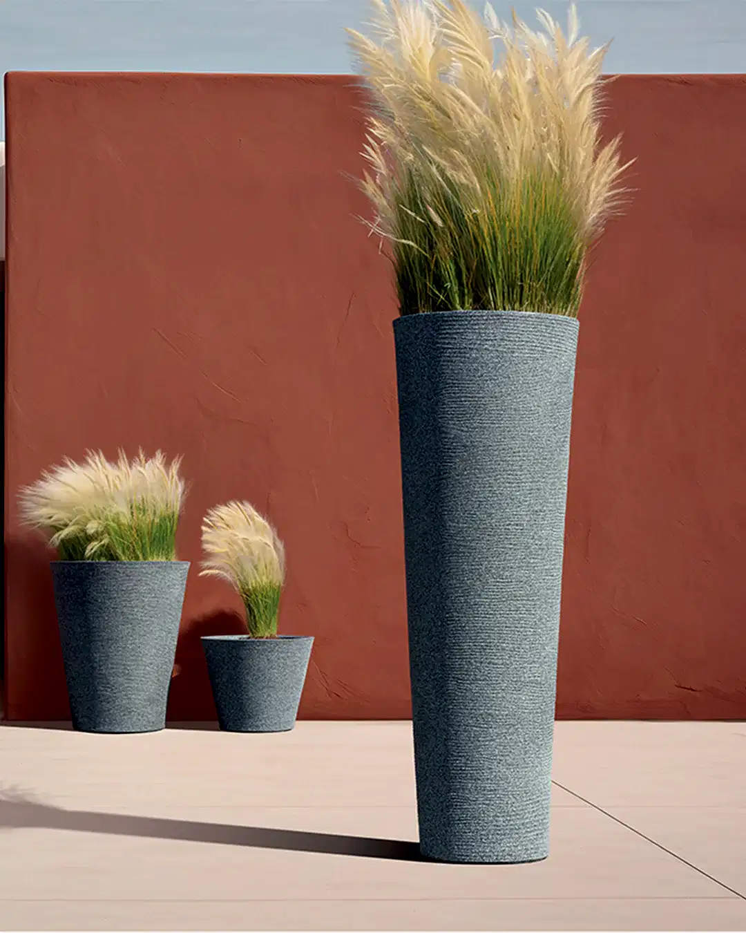 Tubra Round Uzun Plastik Saksı Kum